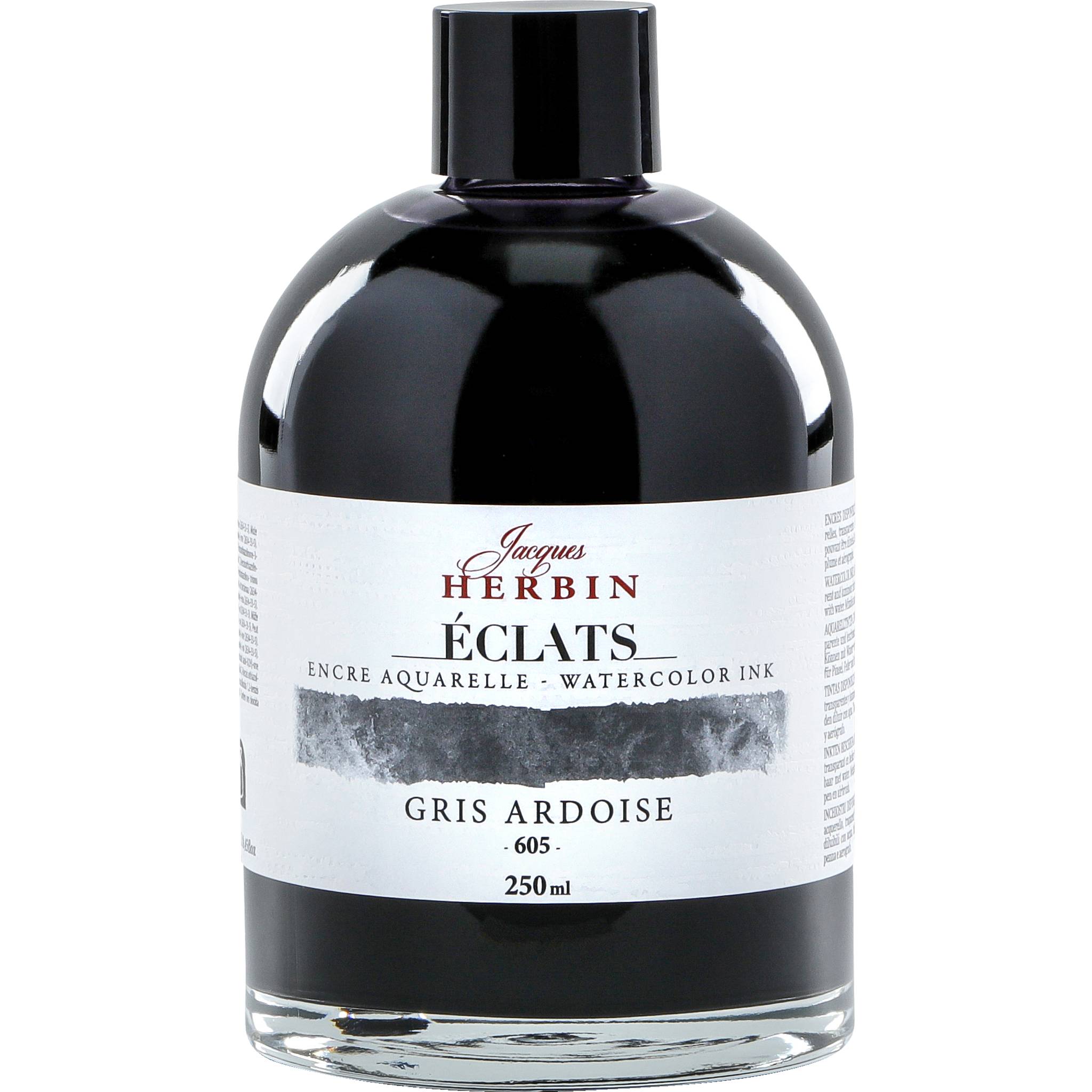 Jacques Herbin 2x Aquarelltine Éclats, Flasche 250ml - Schiefergrau 18605T