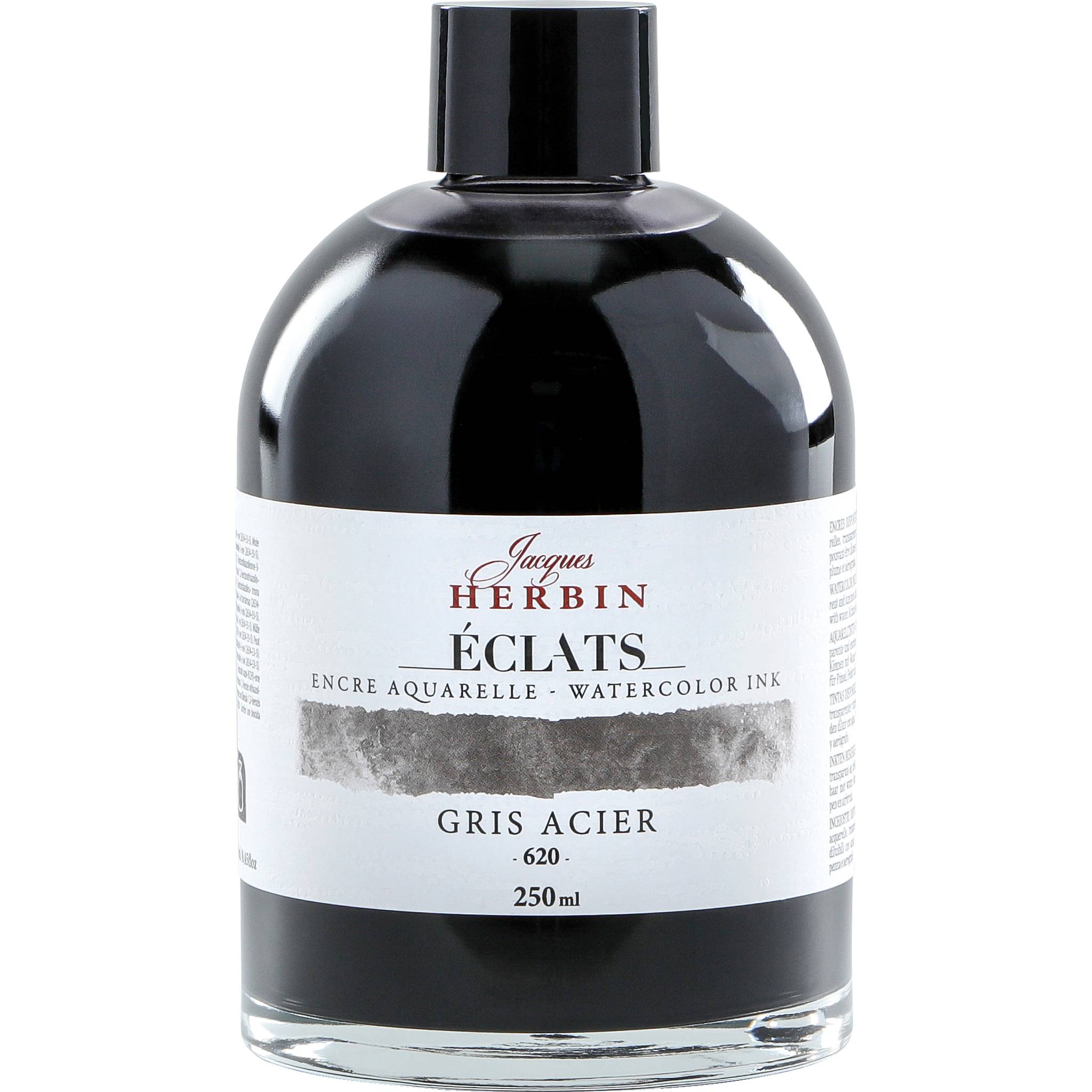 Jacques Herbin 2x Aquarelltine Éclats, Flasche 250ml - Stahl 18620T