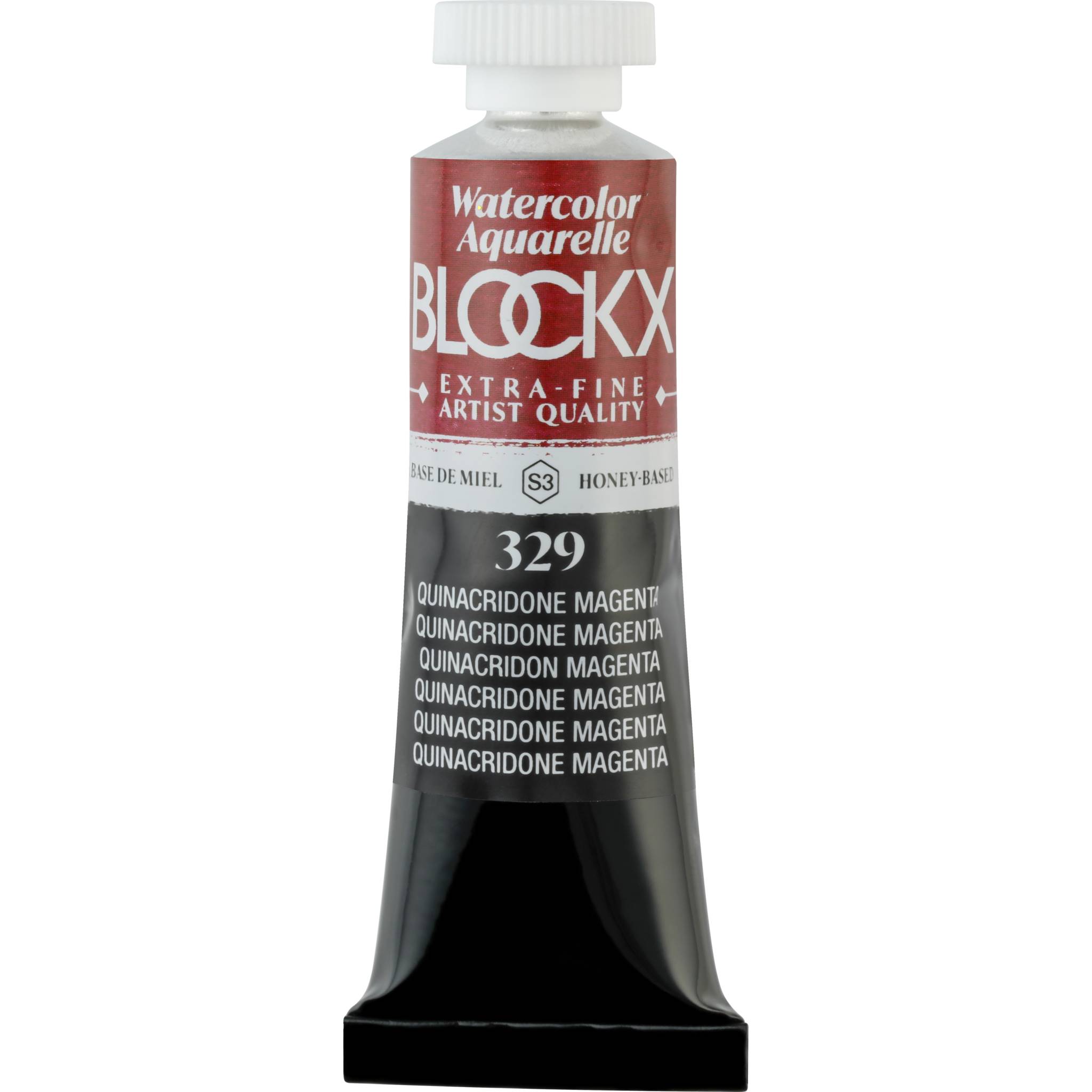 Blockx 3x Aquarellfarbe, Tube 15ml Quinacridon Magenta 44329BXC