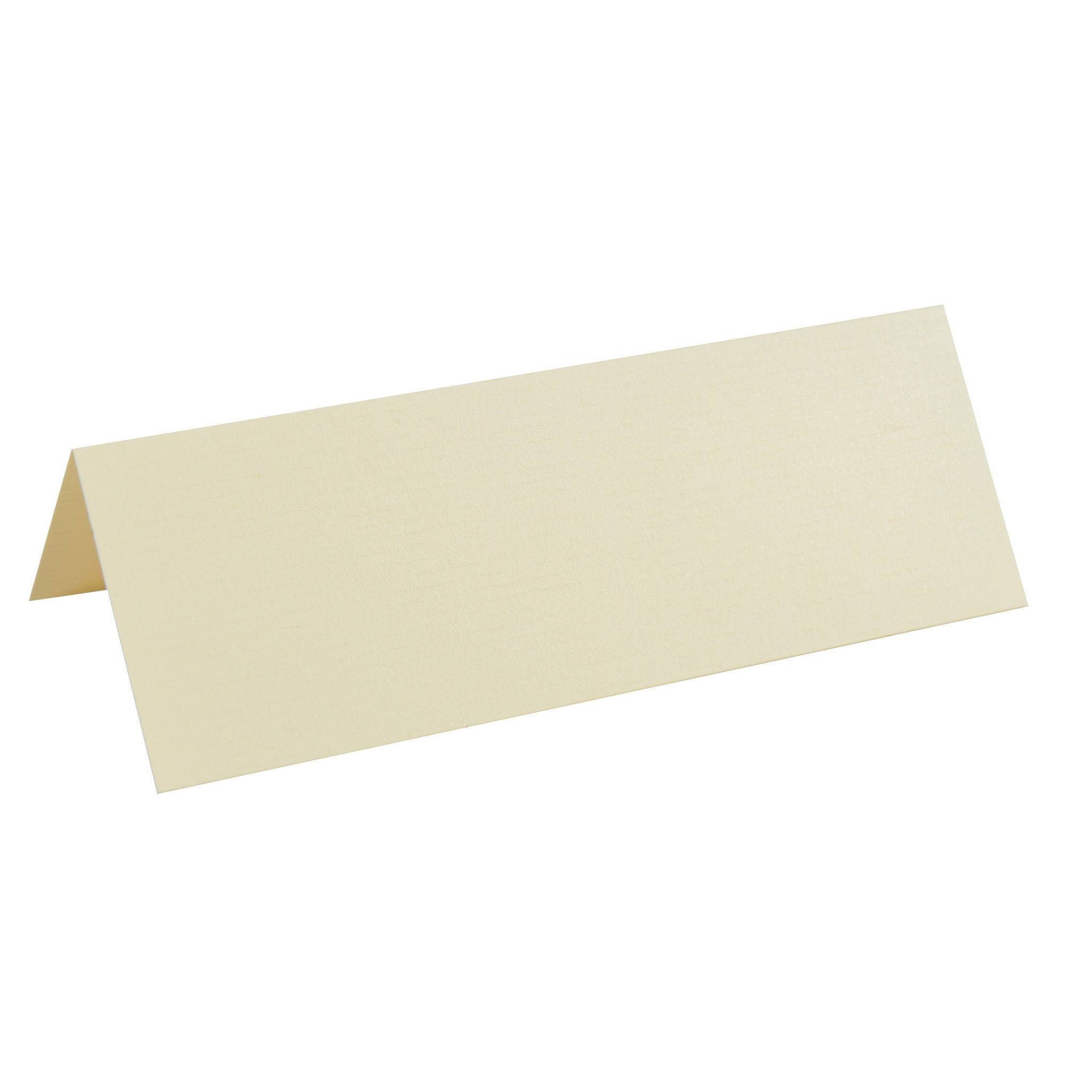 G.Lalo 4x 25 Tischaufsteller gefalzt mit Goldrand, 35x100mm - Elfenbein 33816L