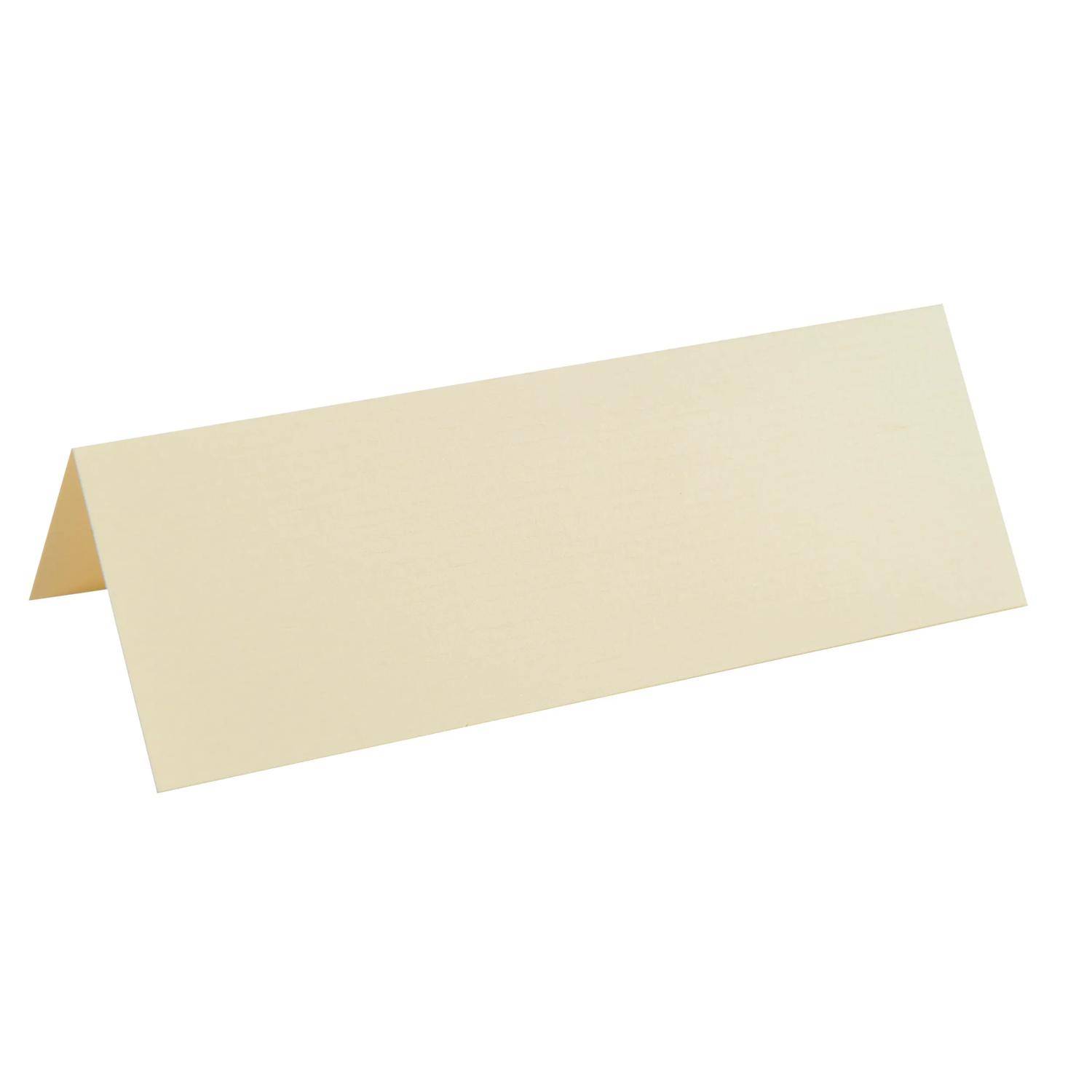 G.Lalo 4x 25 Tischaufsteller gefalzt mit Goldrand, 35x100mm - Elfenbein 33816L