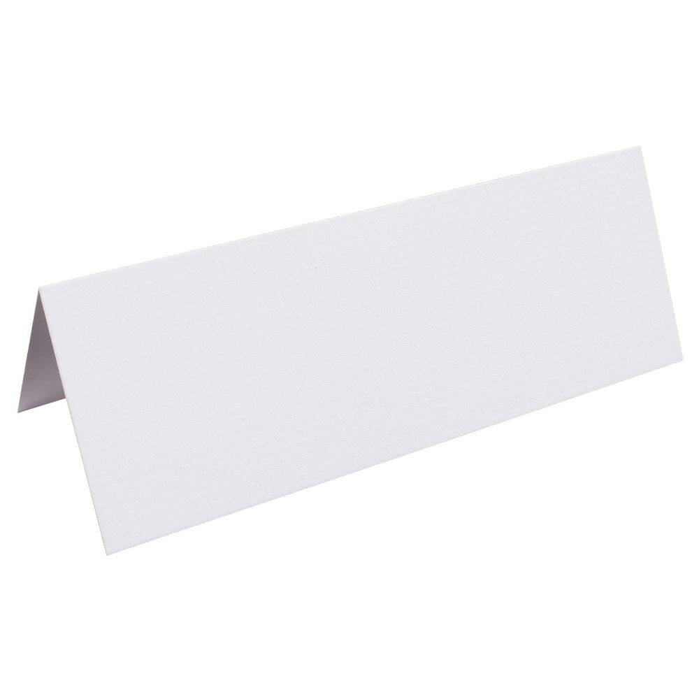 G.Lalo 4x 25 Tischaufsteller gefalzt mit Goldrand, 35x100mm - Extra weiß 33850L