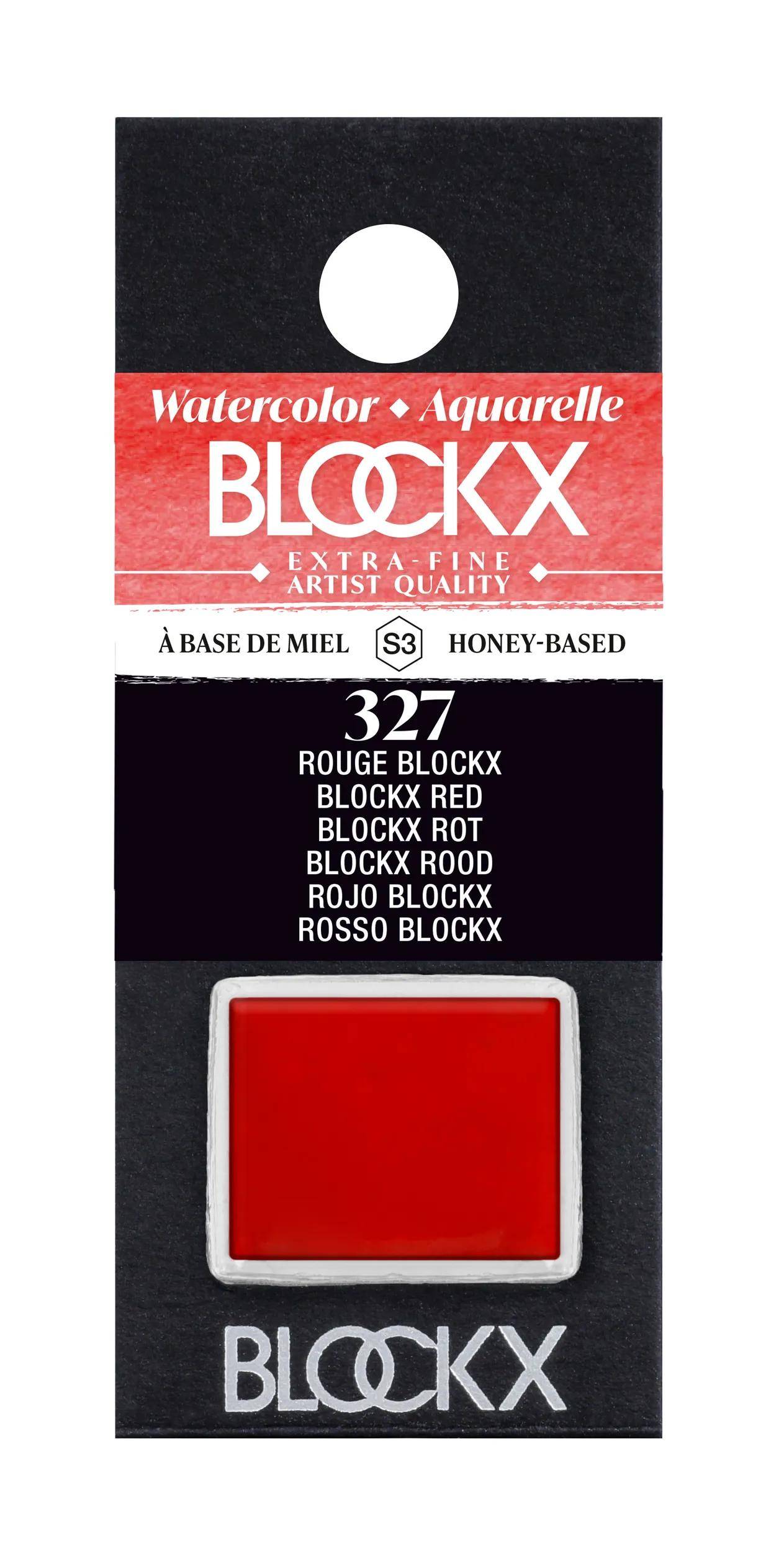 Blockx 3x Aquarellfarbe, Blockx Rot - 1/2 Näpfchen 1,5ml - Rot Blockx 41327BXC