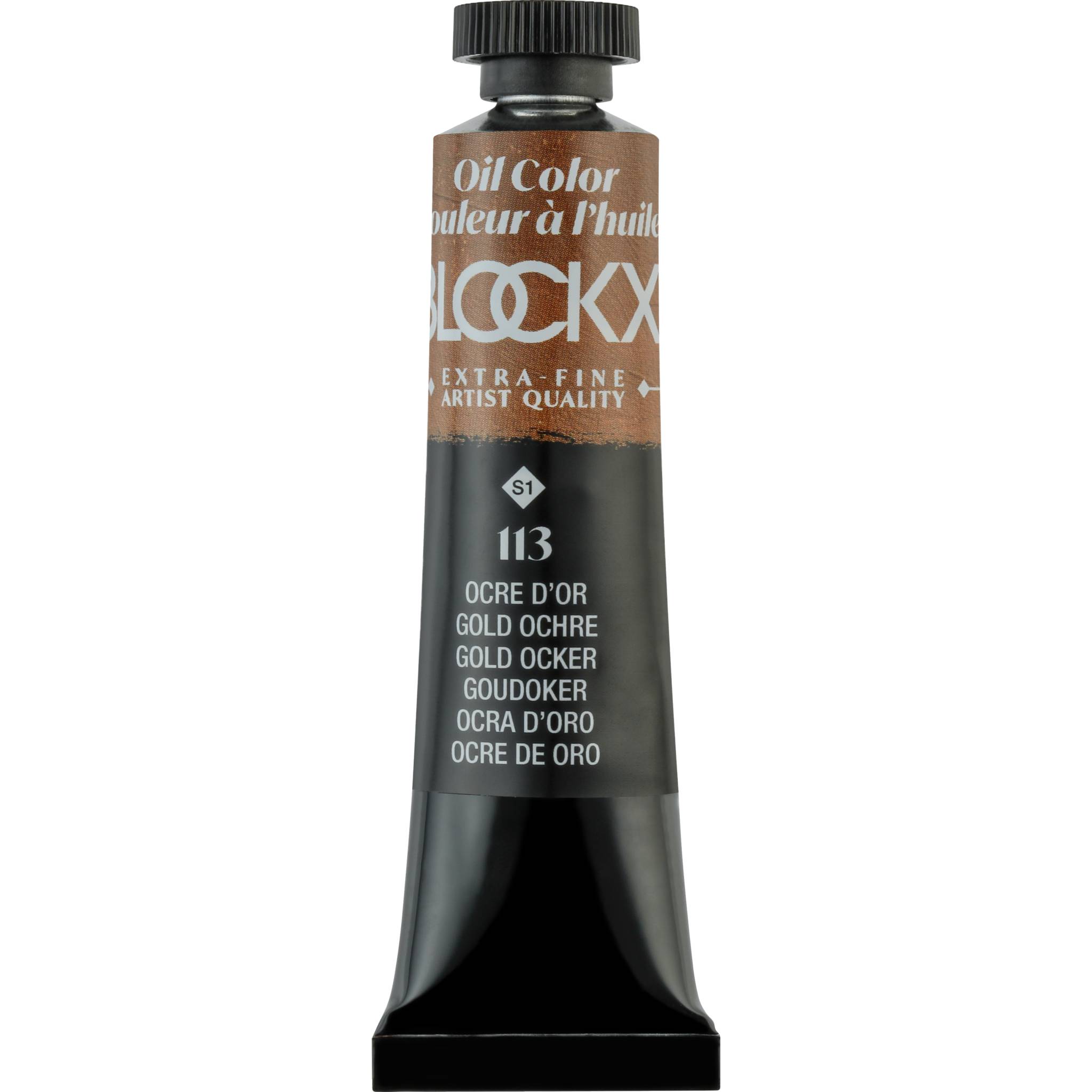 Blockx 3x Ölfarbe, Ockergold, Tube 20ml - Ockergold| 212113BXC