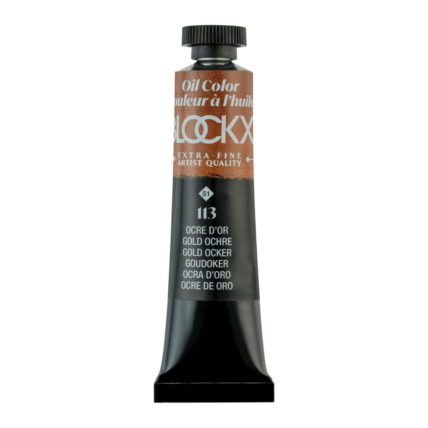 Blockx 3x Ölfarbe, Ockergold, Tube 20ml - Ockergold| 212113BXC