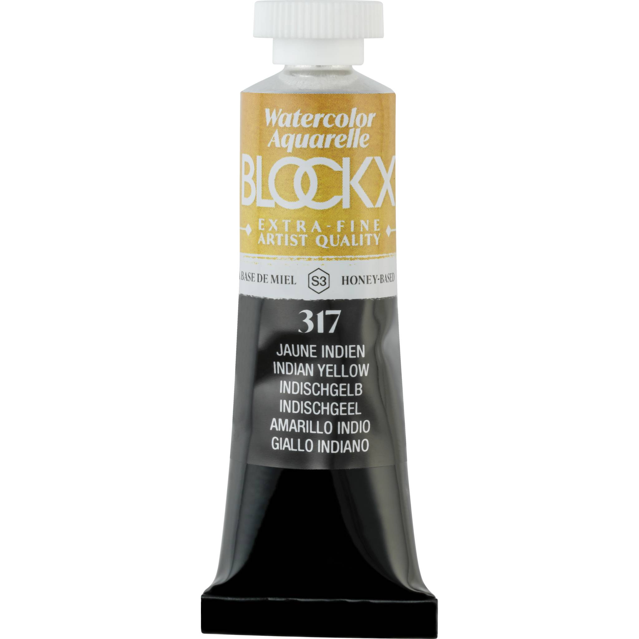 Blockx 3x Aquarellfarbe, Indischgelb - Tube 15ml - Indischgelb 44317BXC