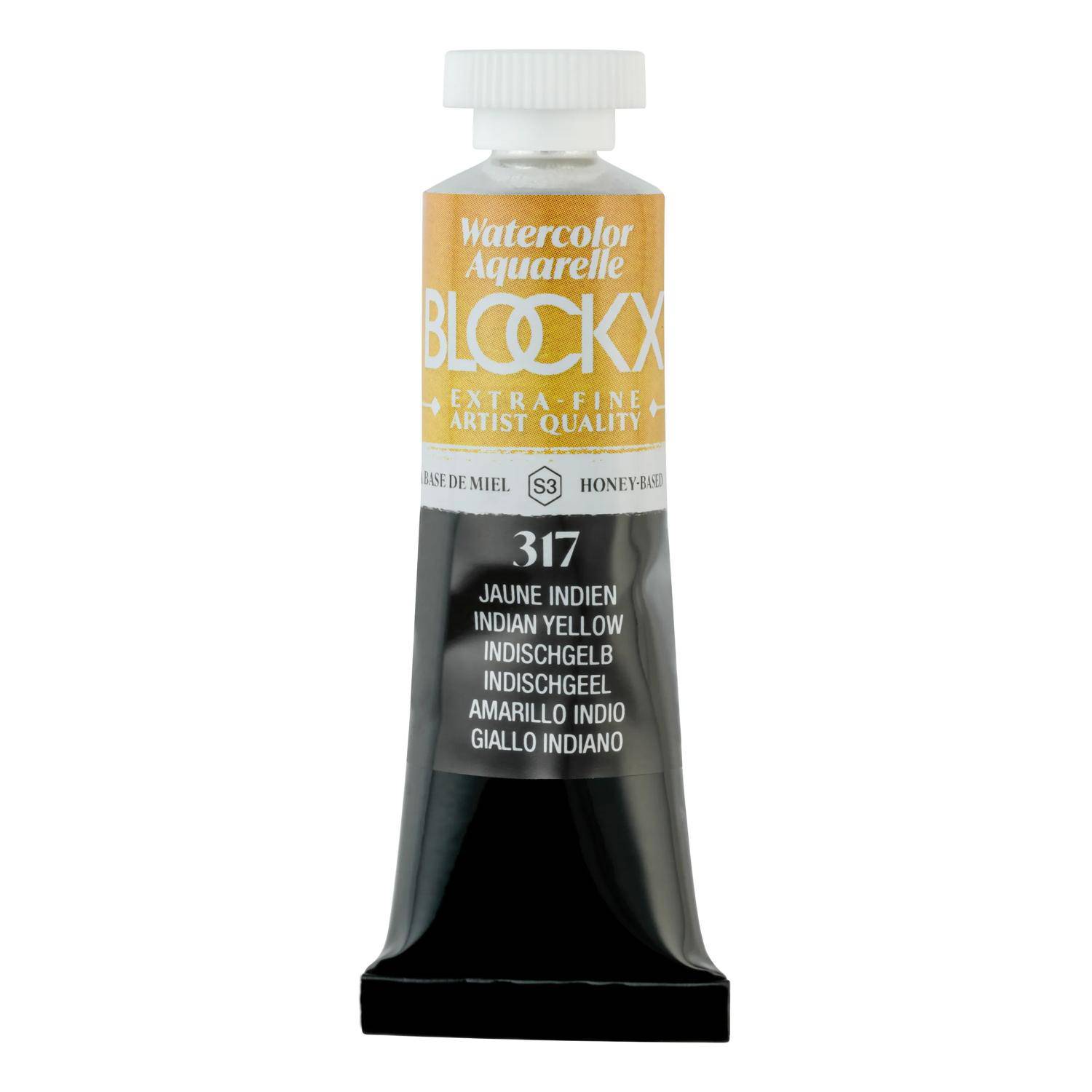 Blockx 3x Aquarellfarbe, Indischgelb - Tube 15ml - Indischgelb 44317BXC