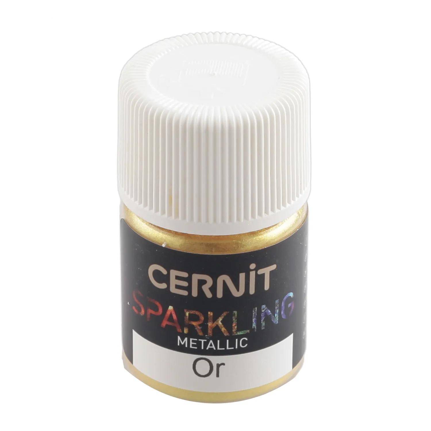 Cernit 6x Sparkling 5g, Metallic Pigmentpulver, Gold - Gold CE6100005050C