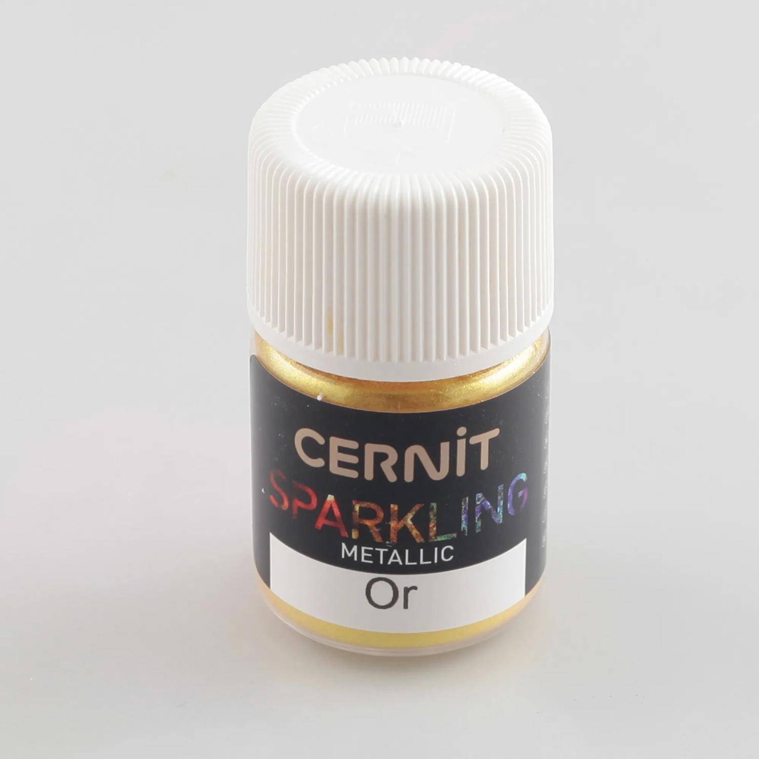 Cernit 6x Sparkling 5g, Metallic Pigmentpulver, Gold - Gold CE6100005050C