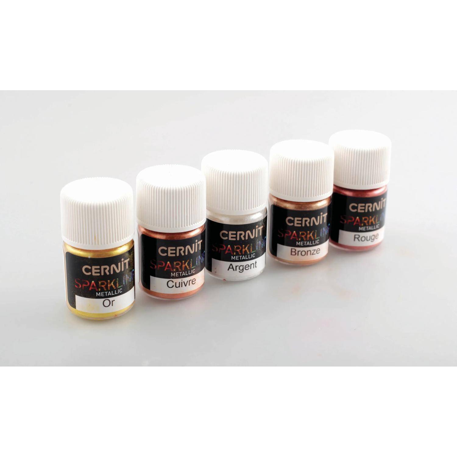 Cernit 6x Sparkling 5g, Metallic Pigmentpulver, Gold - Gold CE6100005050C