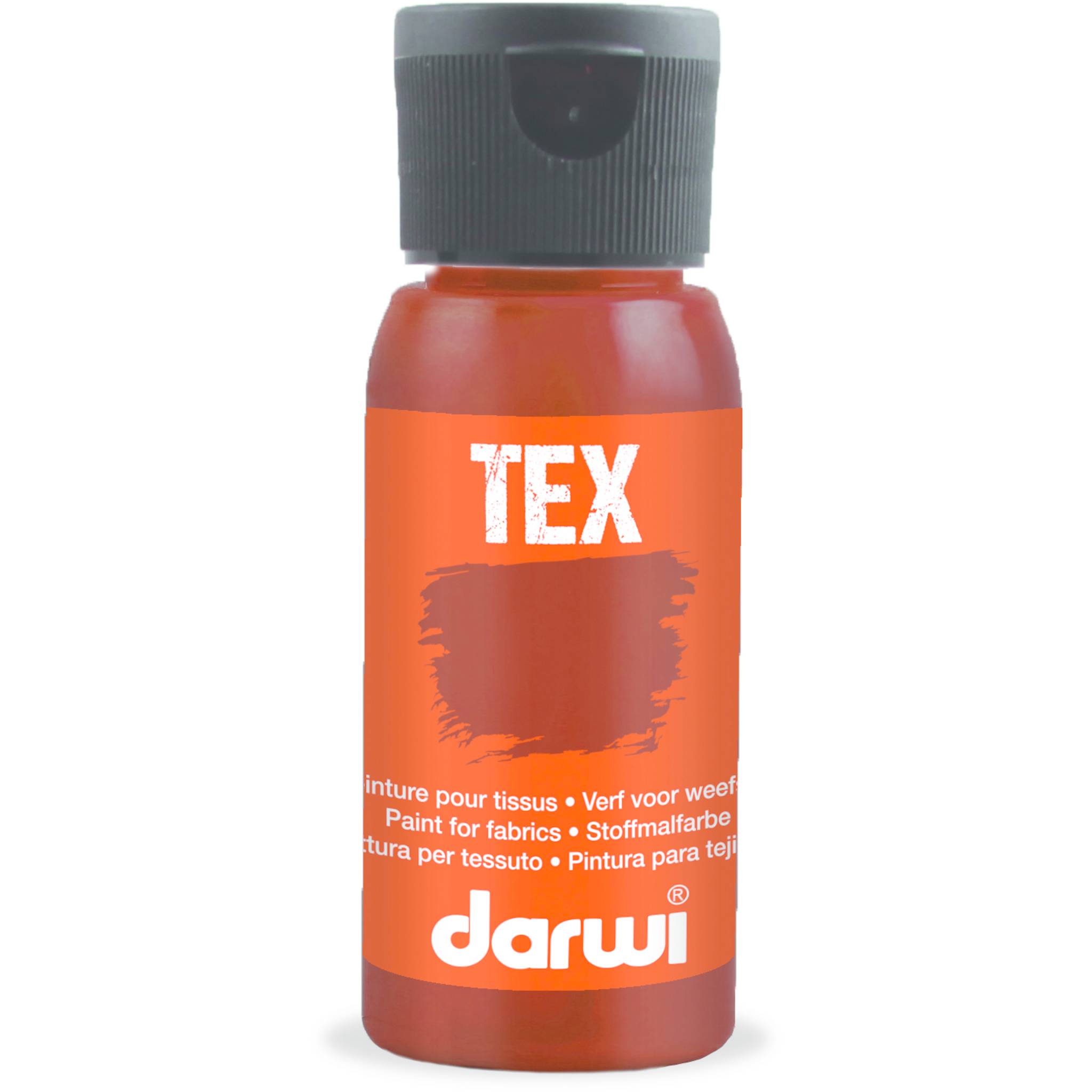 Darwi 4x Stoffmalfarbe, Flasche 50ml, Kastanie Kastanienbraun| DA0100050802C