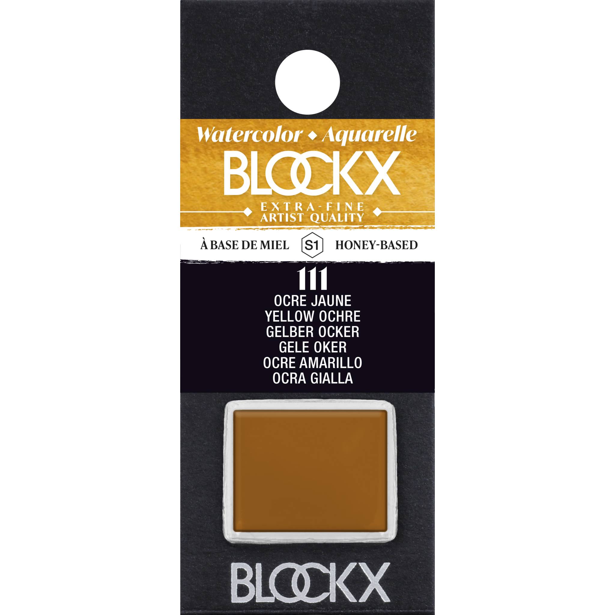 Blockx 3x Aquarellfarbe, Ockergelb - 1/2 Näpfchen 1,5ml - Ockergelb| 41111BXC