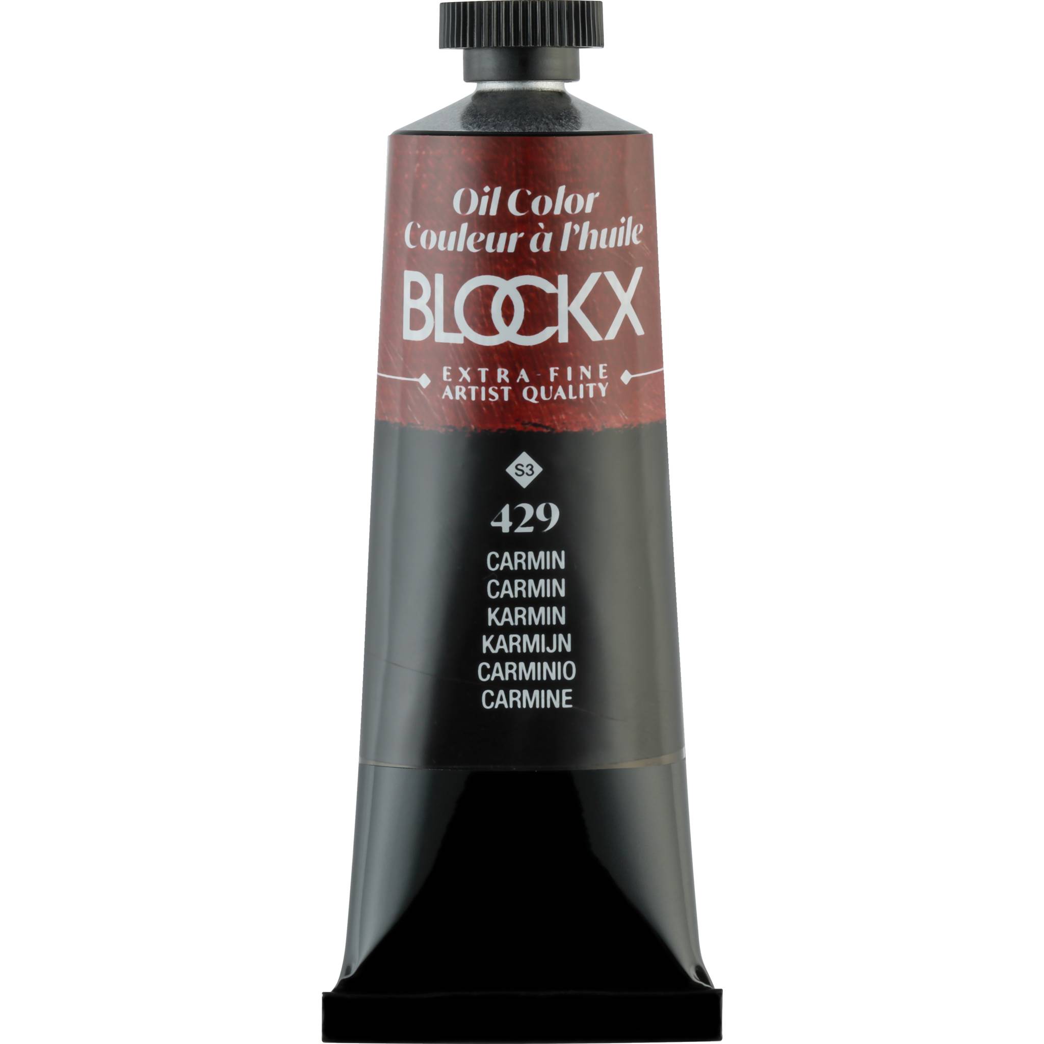 Blockx 3x Ölfarbe, Karminrot - Tube 35ml - Karmin 213429BXC