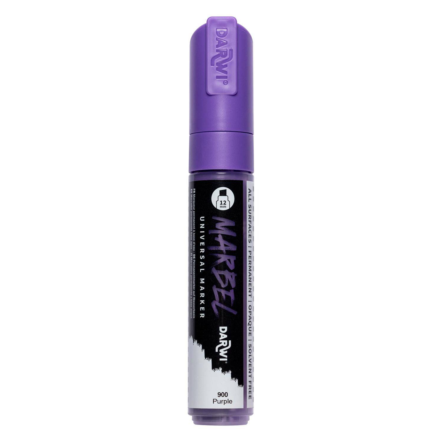 Darwi 3x Marker Acrylfarbe, breite Keilspitze 12mm Violett DA0222012900C