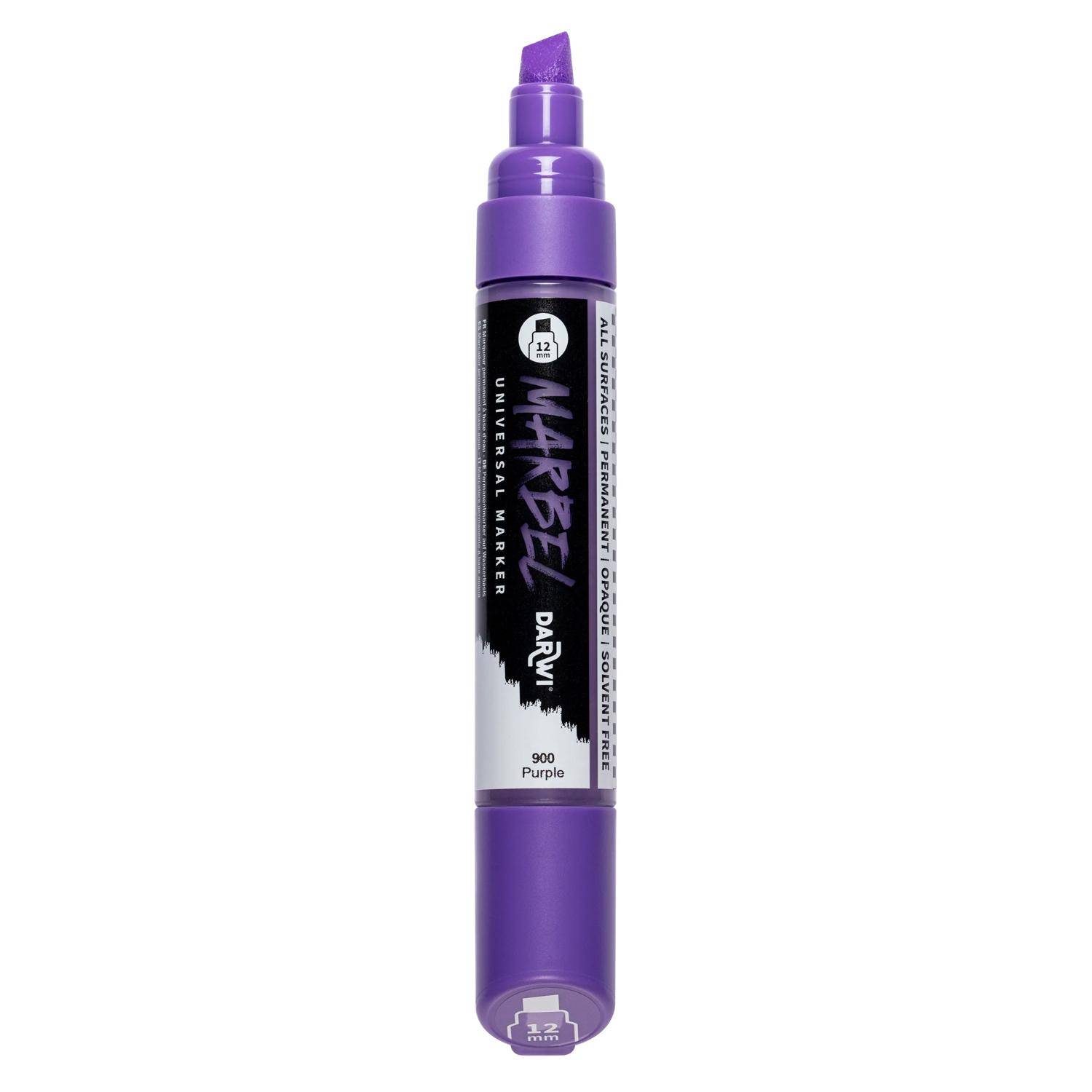 Darwi 3x Marker Acrylfarbe, breite Keilspitze 12mm Violett DA0222012900C