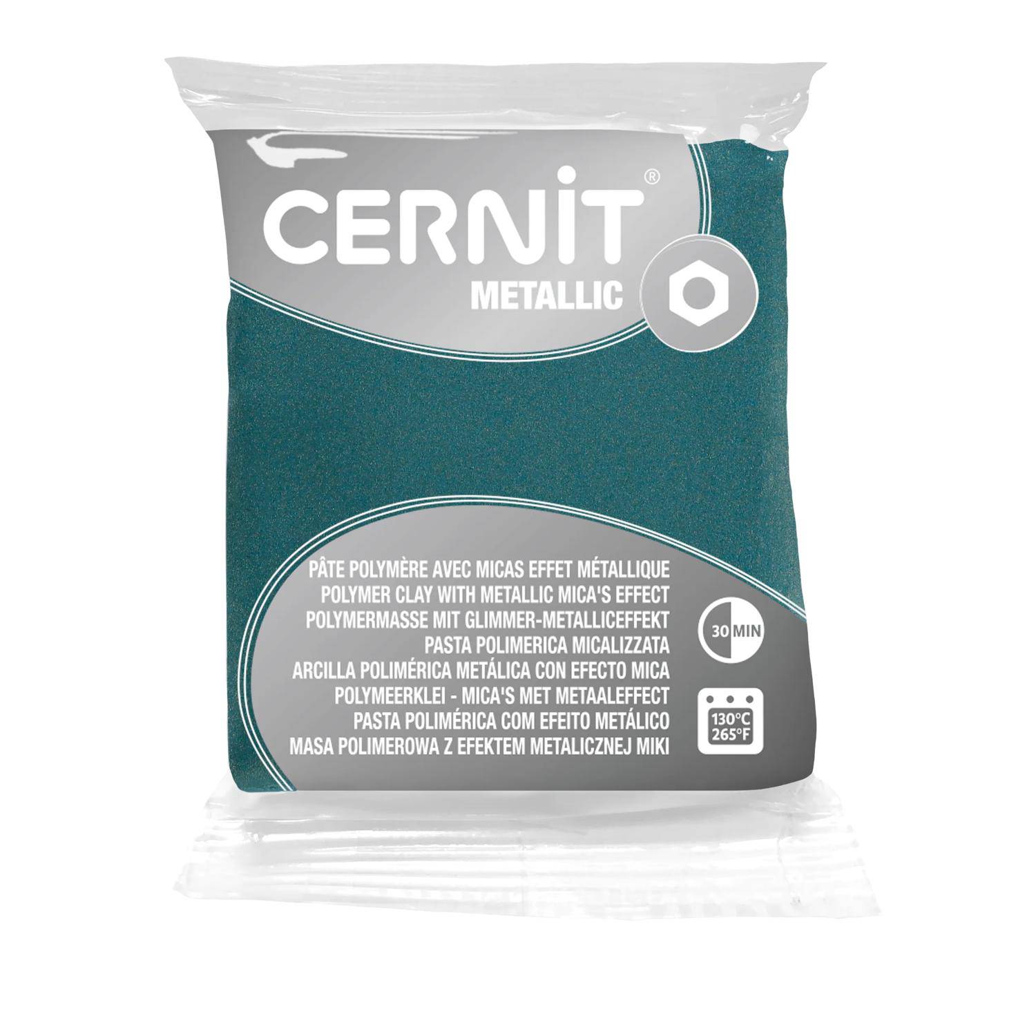 Cernit 6x Metallic 56g, Türkisgold - Goldtürkis CE0870056054C