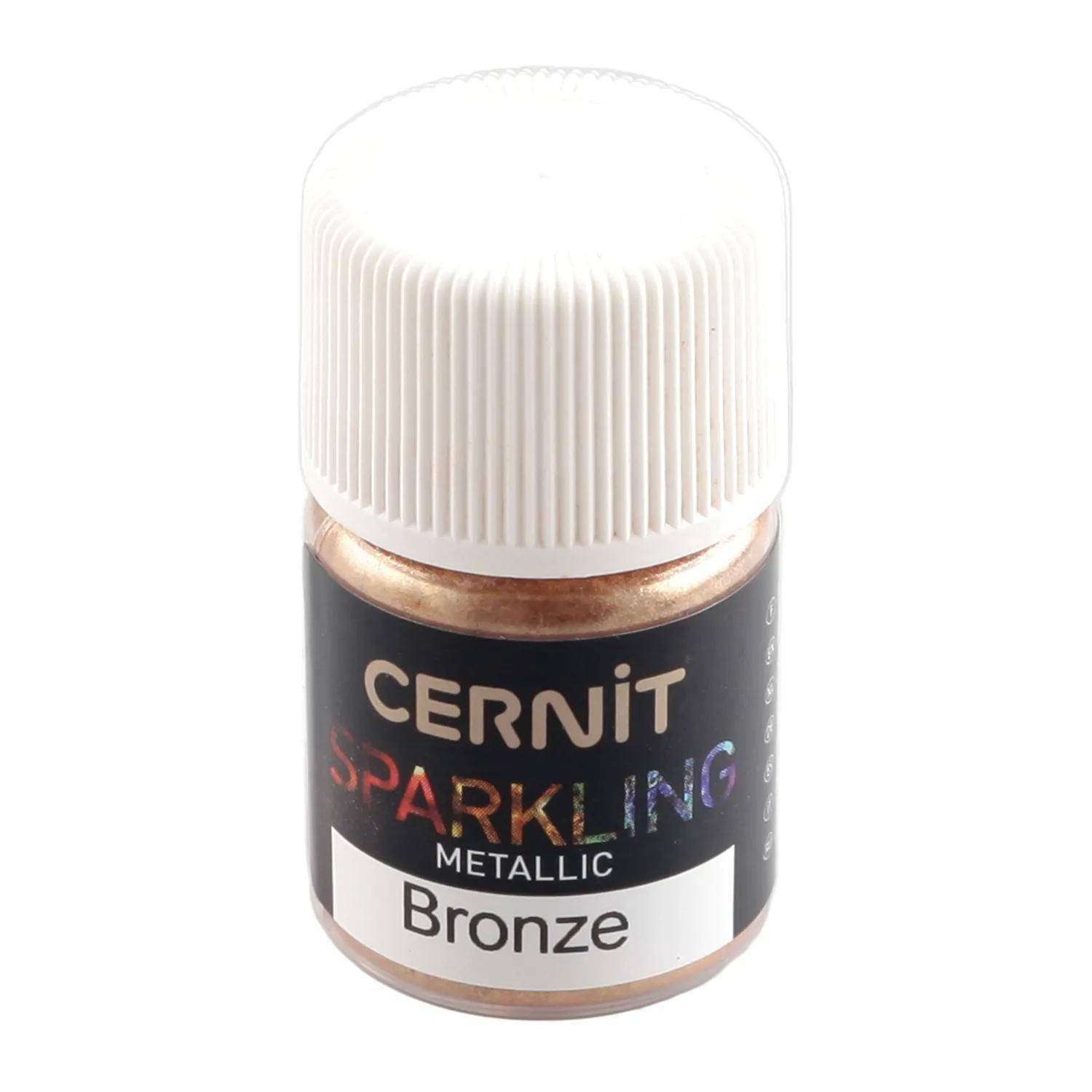 Cernit 6x Sparkling 3g, Metallic Pigmentpulver, Bronze - Bronze CE6100005058C