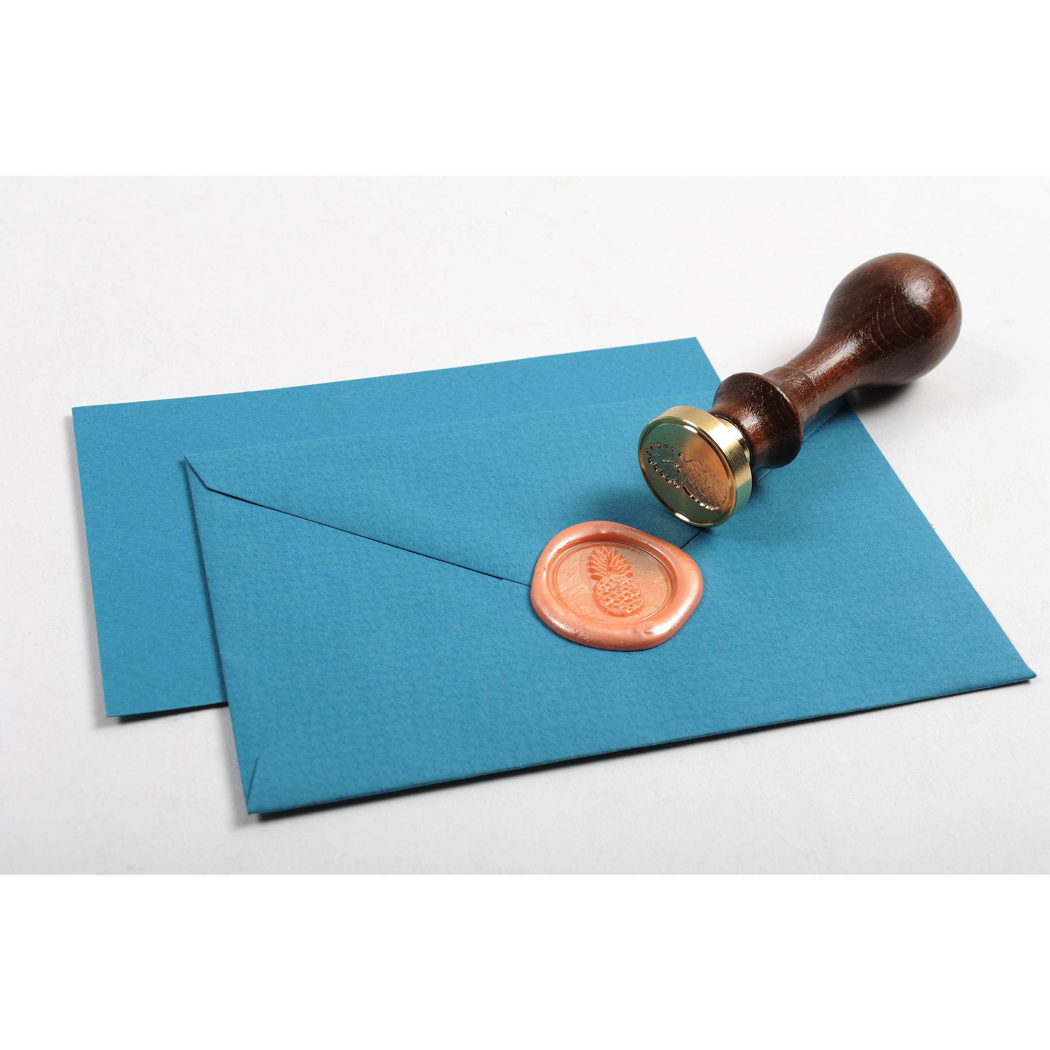 Jacques Herbin 3x Holzgriff Siegelplatten, Naturholz Dunkelbraun glänzend 40740T