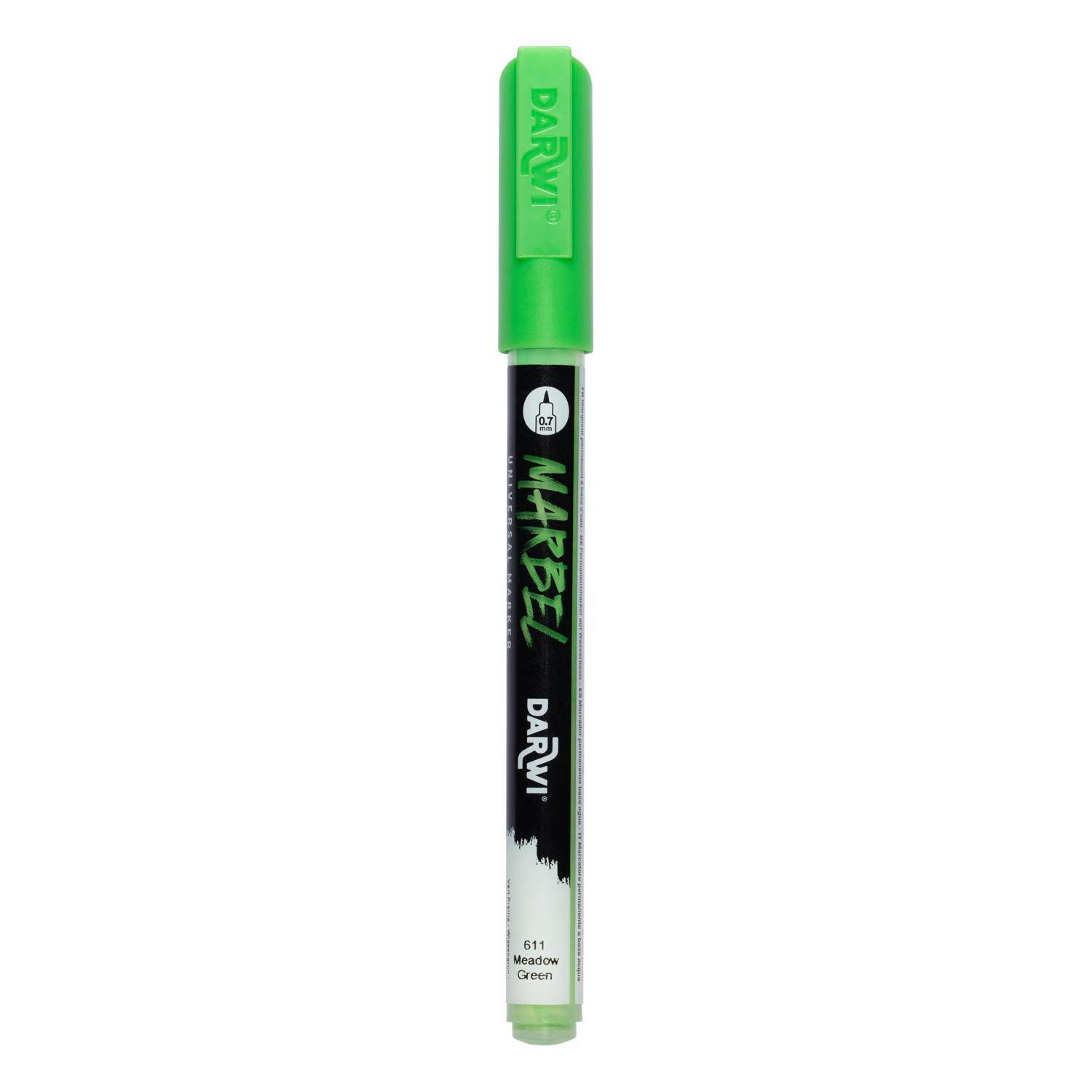 Darwi 6x Marker Acrylfarbe, extrafeine Spitze 0,7mm Wiesengrün| DA0223001611C