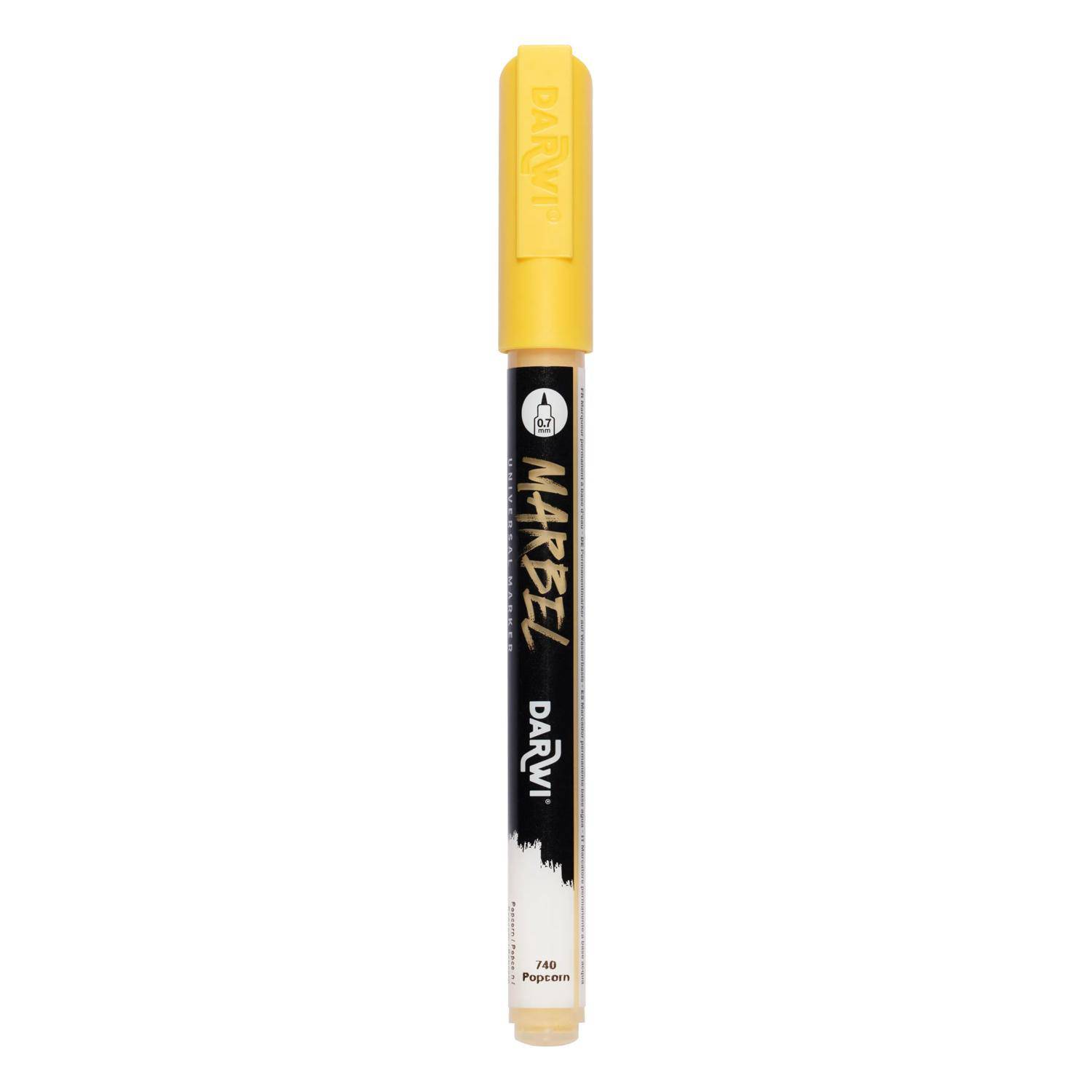 Darwi 6x Marker Acrylfarbe, extrafeine Spitze 0,7mm Popcorn DA0223001740C