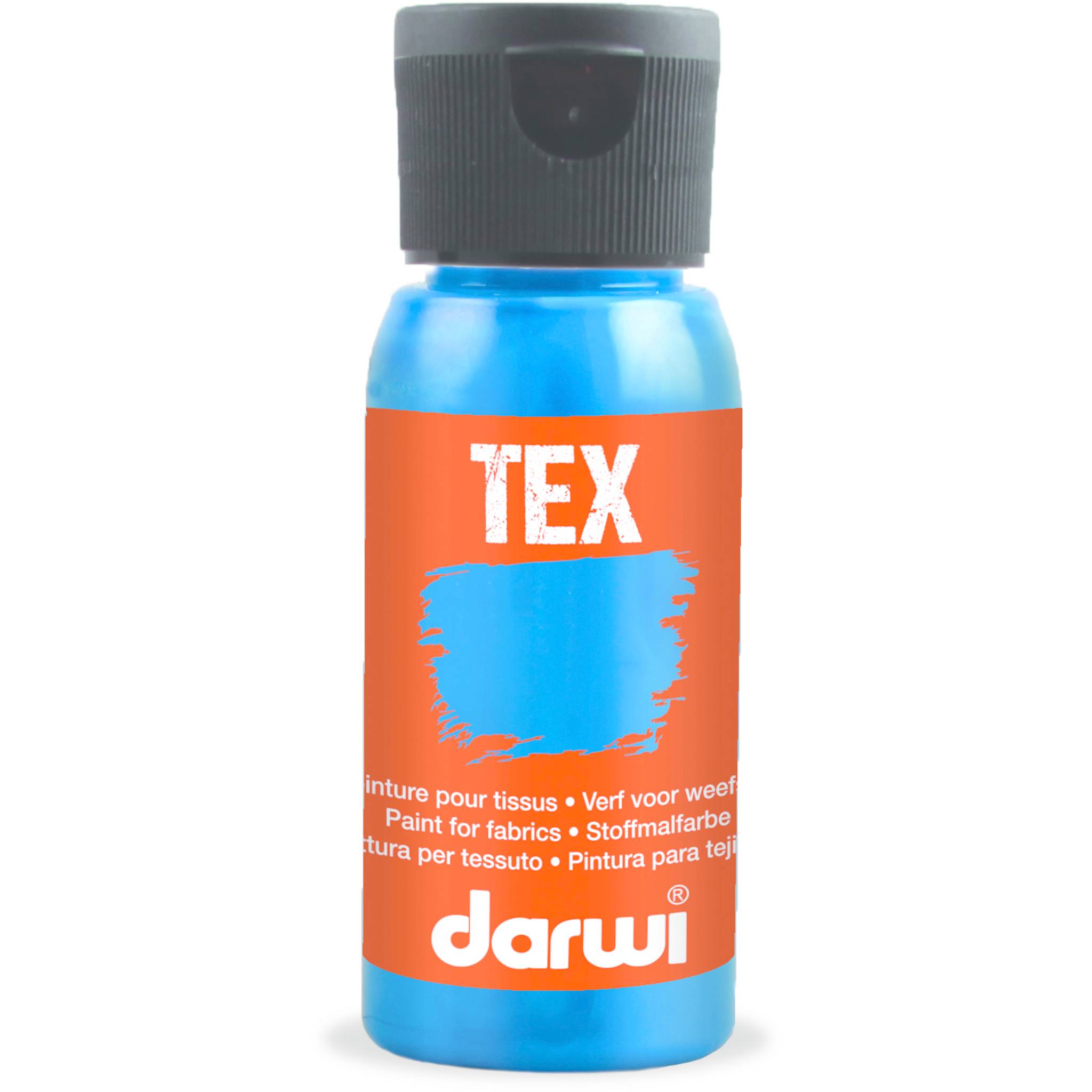 Darwi 4x DARWI Stoffmalfarbe, Flasche 50ml, Grünblau - Grünblau DA0100050203C