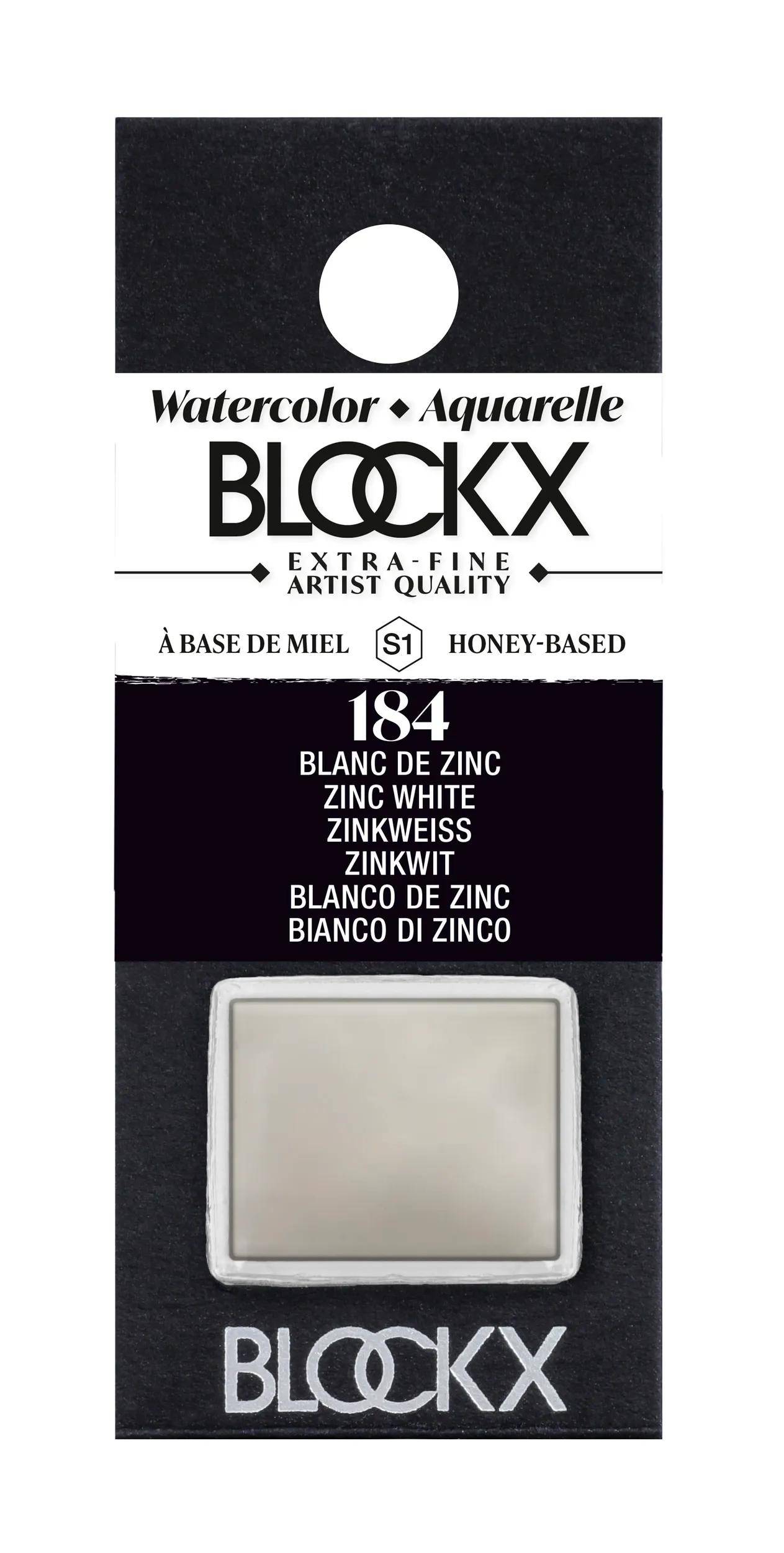 Blockx 3x Aquarellfarbe, Zinkweiß - 1/2 Näpfchen 1,5ml - Zinkweiß 41184BXC
