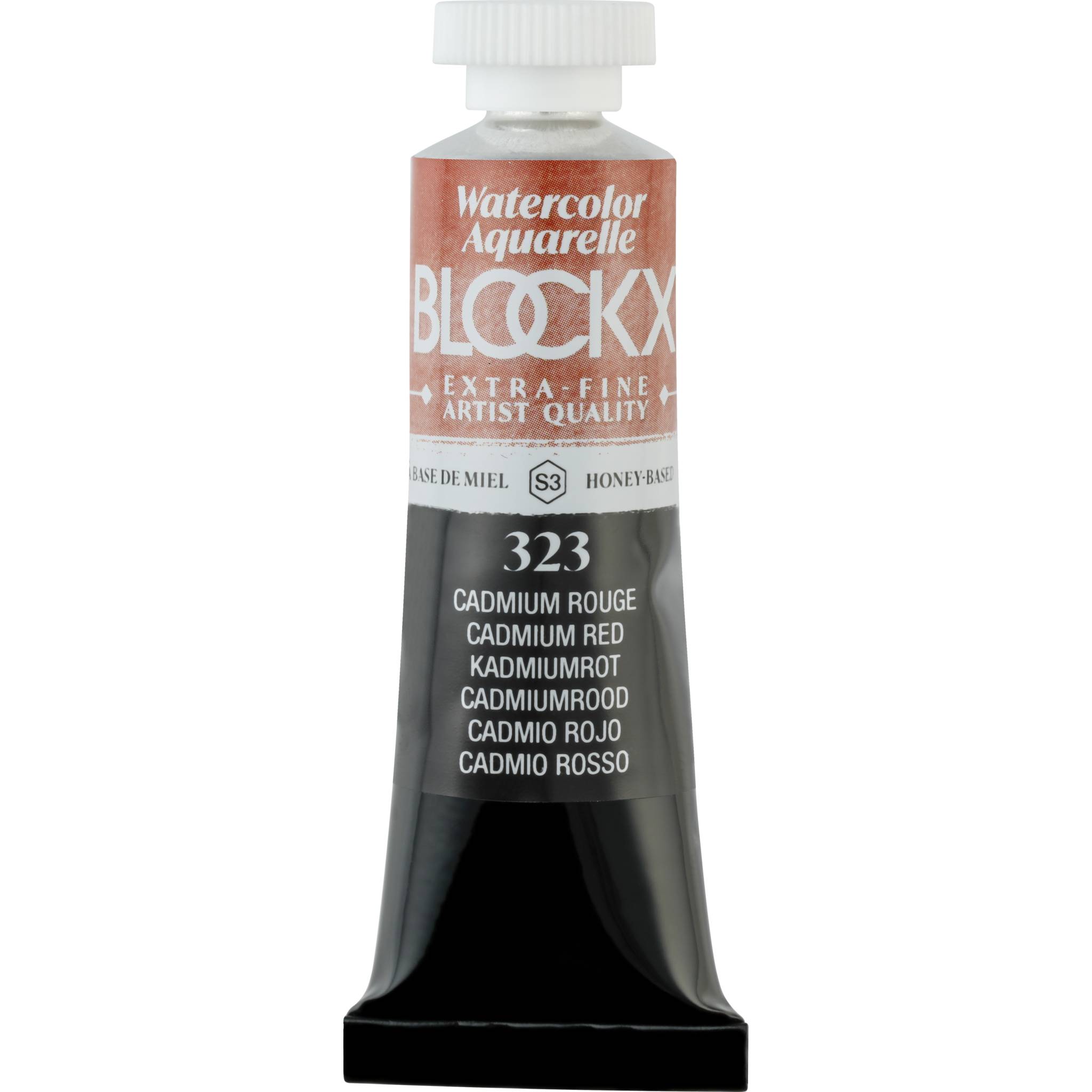 Blockx 3x Aquarellfarbe, Kadmiumrot - Tube 15ml - Cadmium Rot 44323BXC