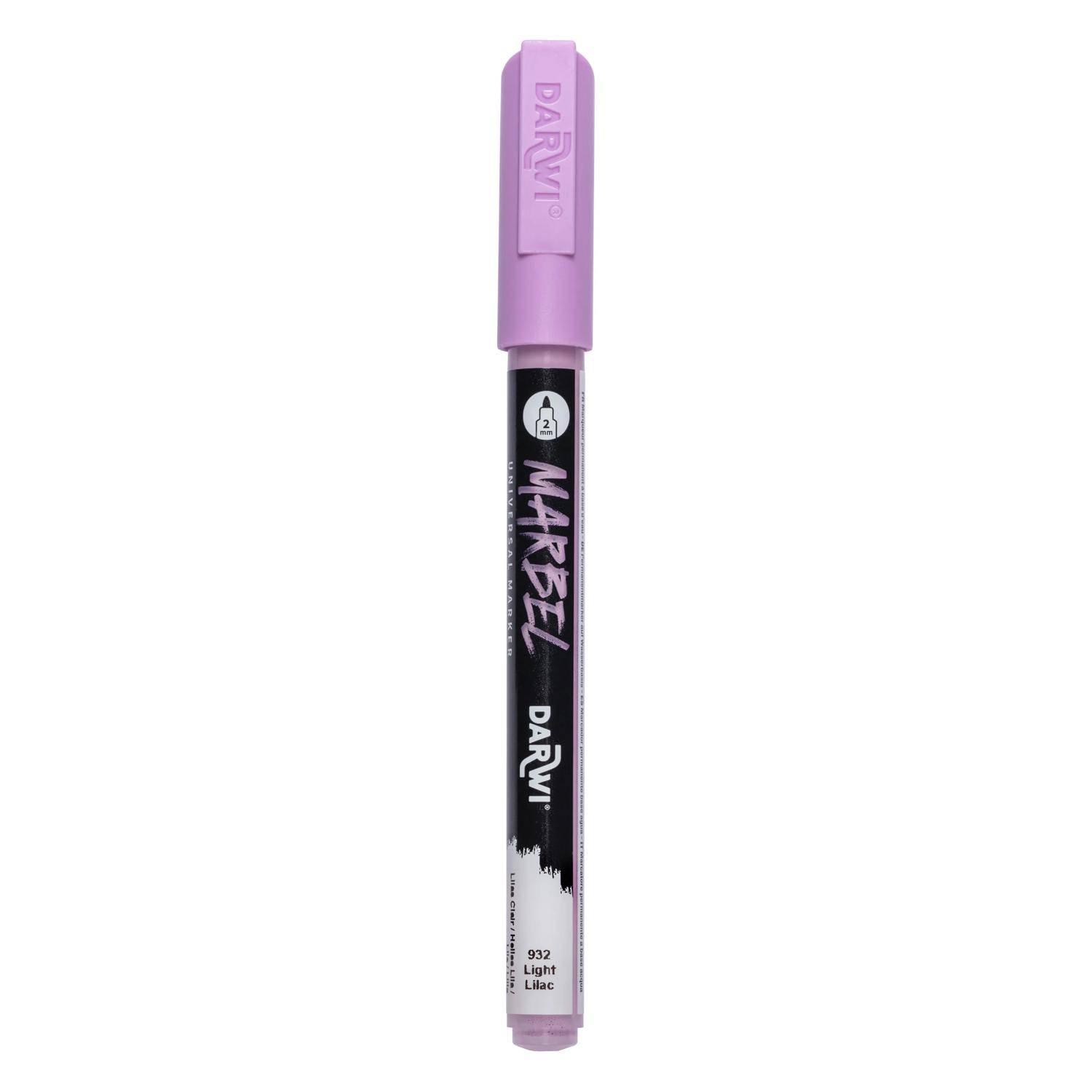 Darwi 6x Marker Acrylfarbe, konische feine Spitze 2mm Helllila DA0223002932C