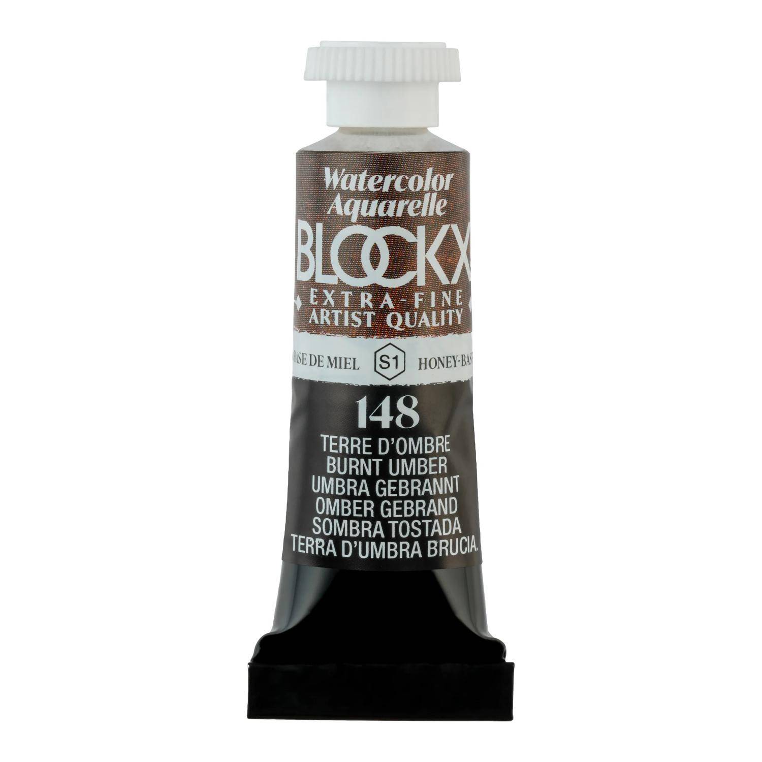 Blockx 3x Aquarellfarbe, Umbra gebrannt - Tube 5ml - Umbra 43148BXC
