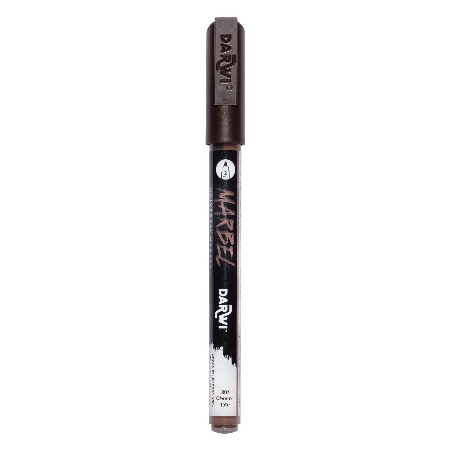 Darwi 6x Marker Acrylfarbe, Spitze 2mm Schokoladenbraun DA0223002801C