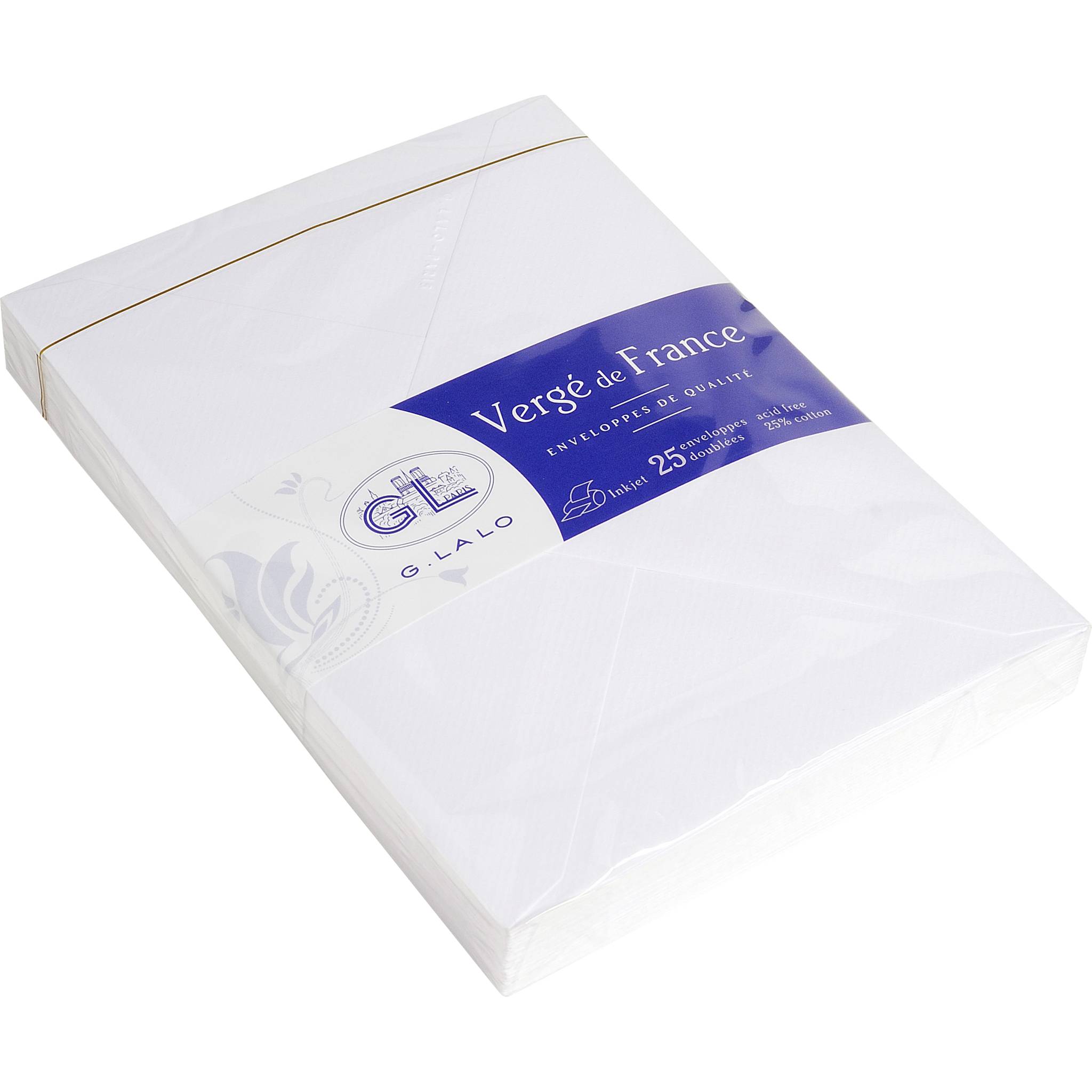 G.Lalo 4x Lalo, Packung 25 Umschläge 100g, 229x162mm - Extra weiß 20850L