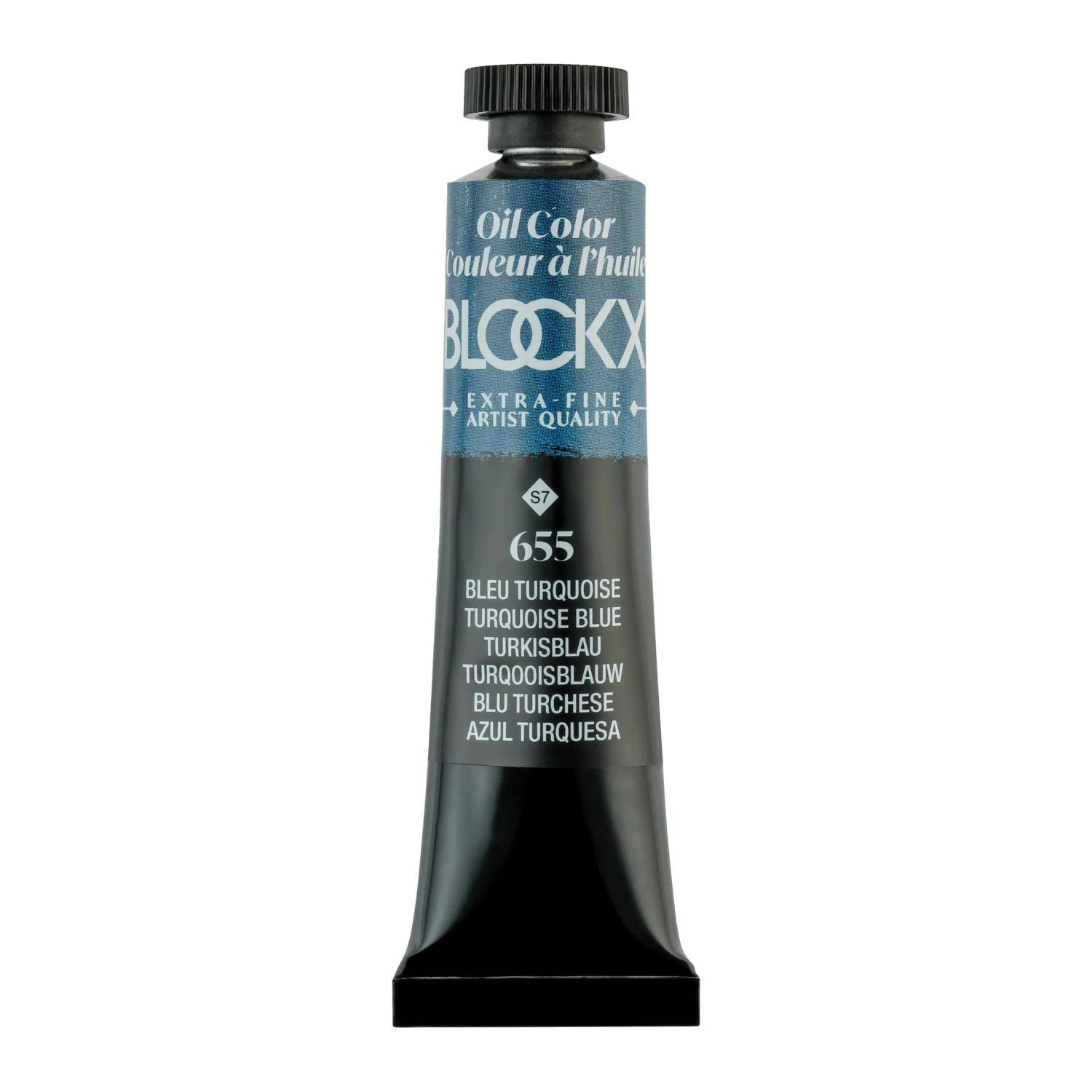 Blockx 3x Ölfarbe, Türkisblau, Tube 20ml - Türkisblau 212655BXC