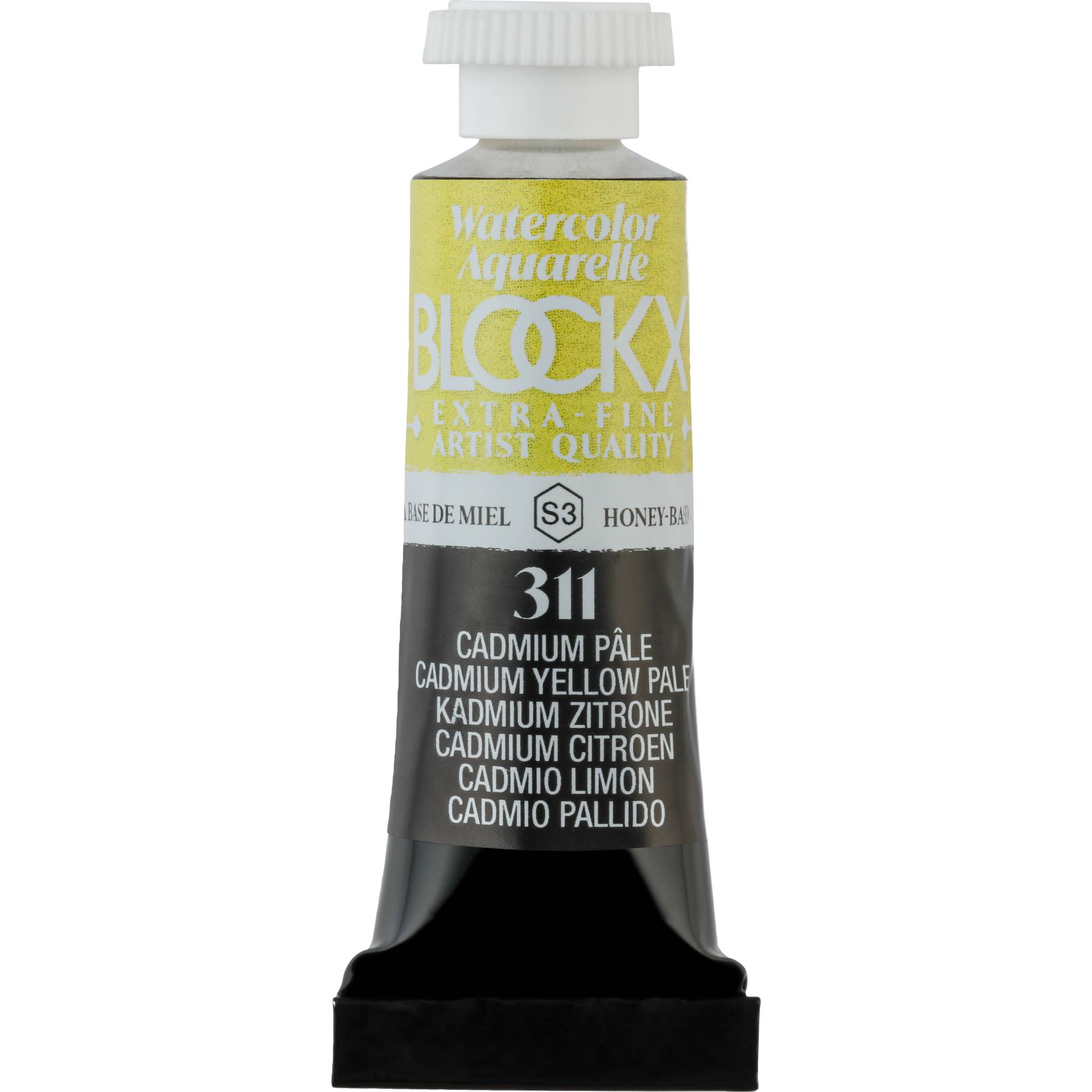 Blockx 3x Aquarellfarbe, Cadium Zitrone - Tube 5ml - Blasses Kadmium 43311BXC