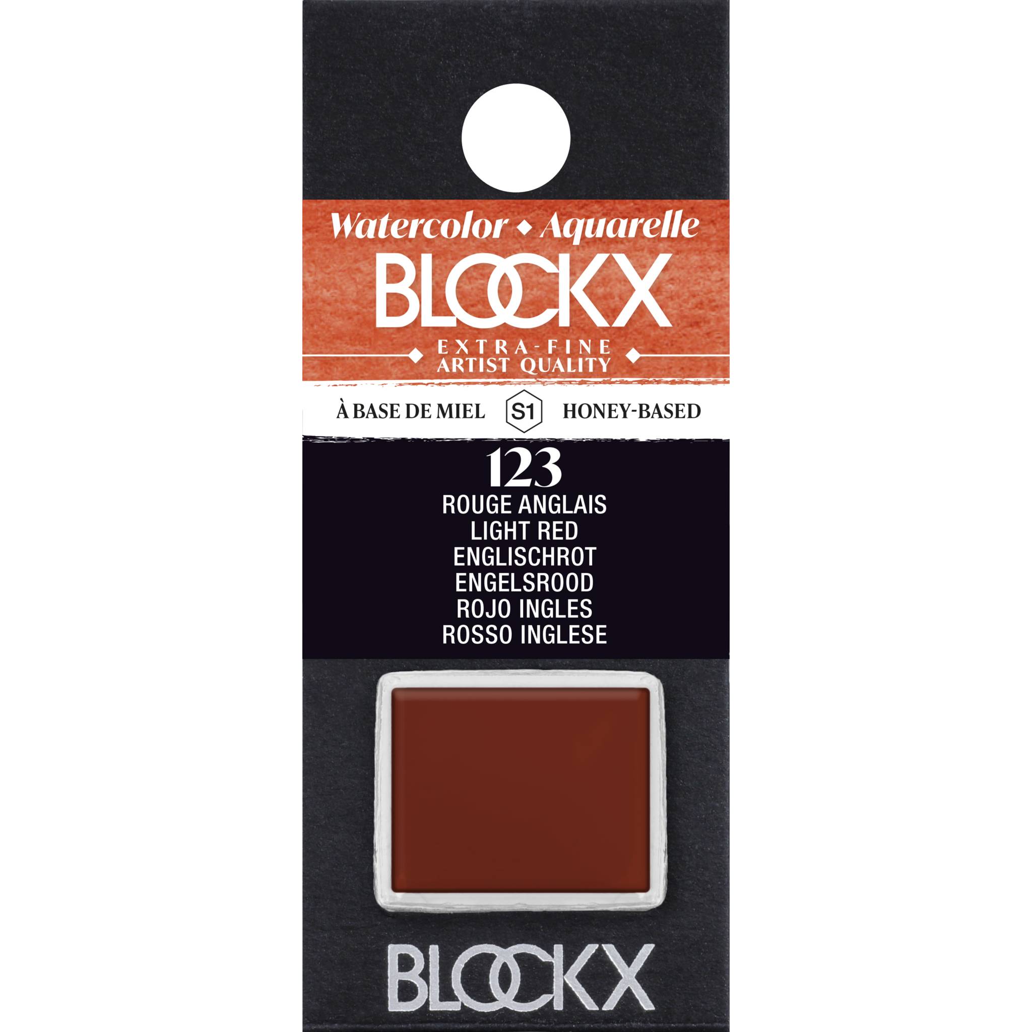 Blockx 3x Aquarellfarbe, Englischrot - 1/2 Näpfchen 1,5ml - Englischrot 41123BXC