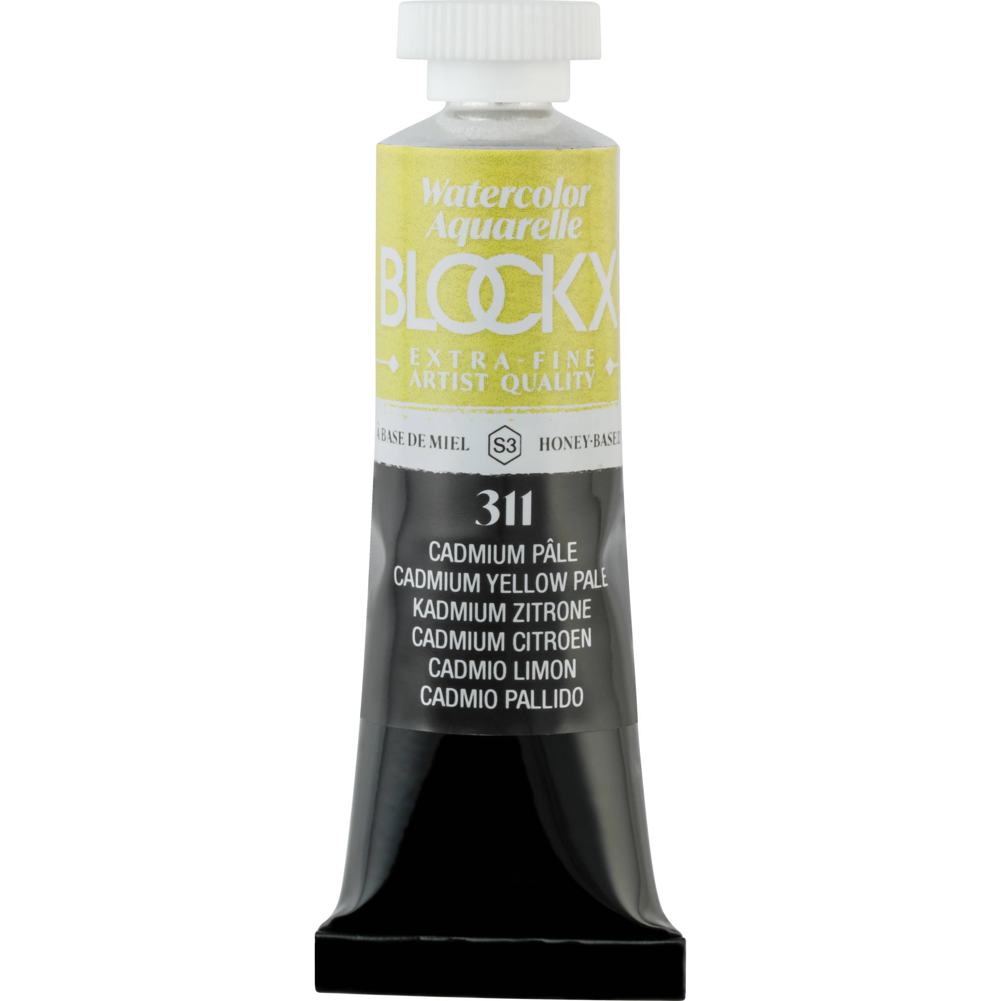 Blockx 3x Aquarellfarbe, Cadium Zitrone - Tube 15ml - Blasses Kadmium 44311BXC