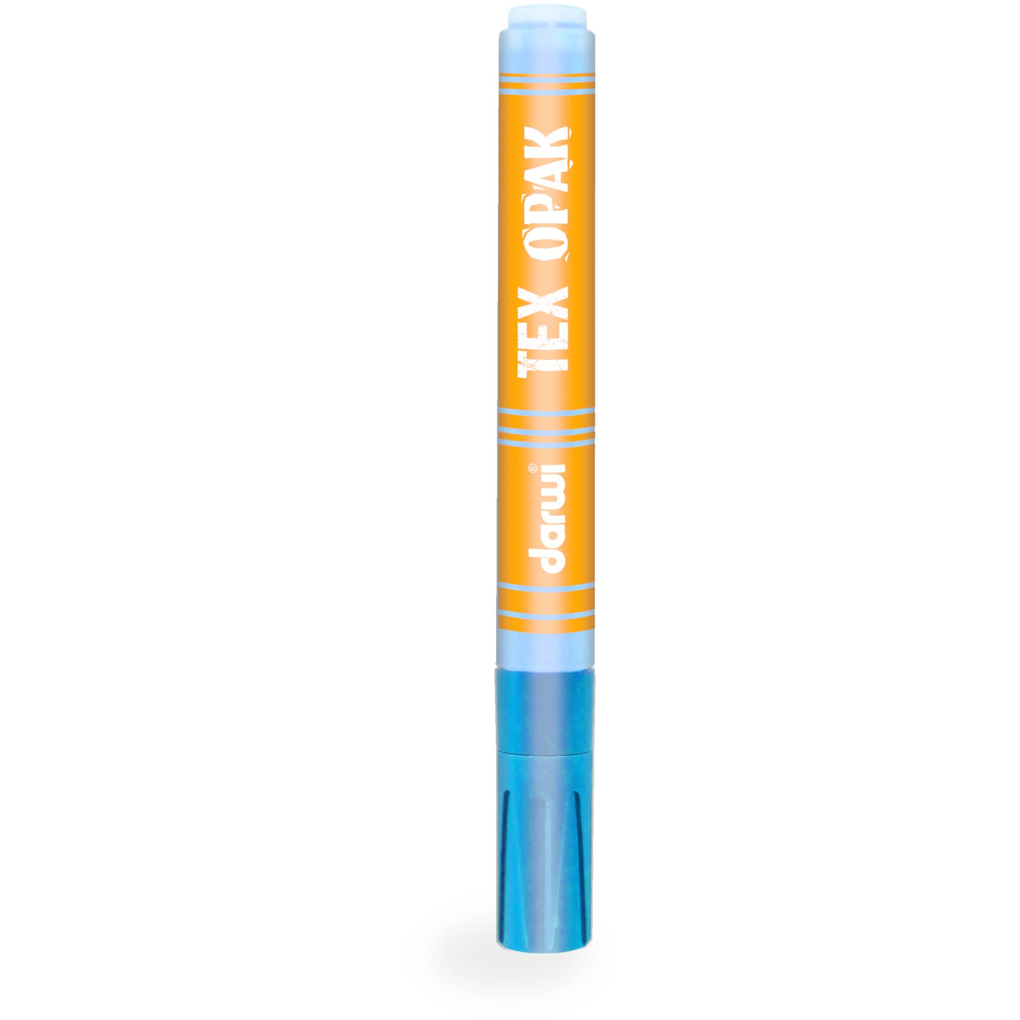 Darwi 6x Textilmarker opak, Spitze 2mm 6ml, Dunkelblau Dunkelblau DA0160013236C