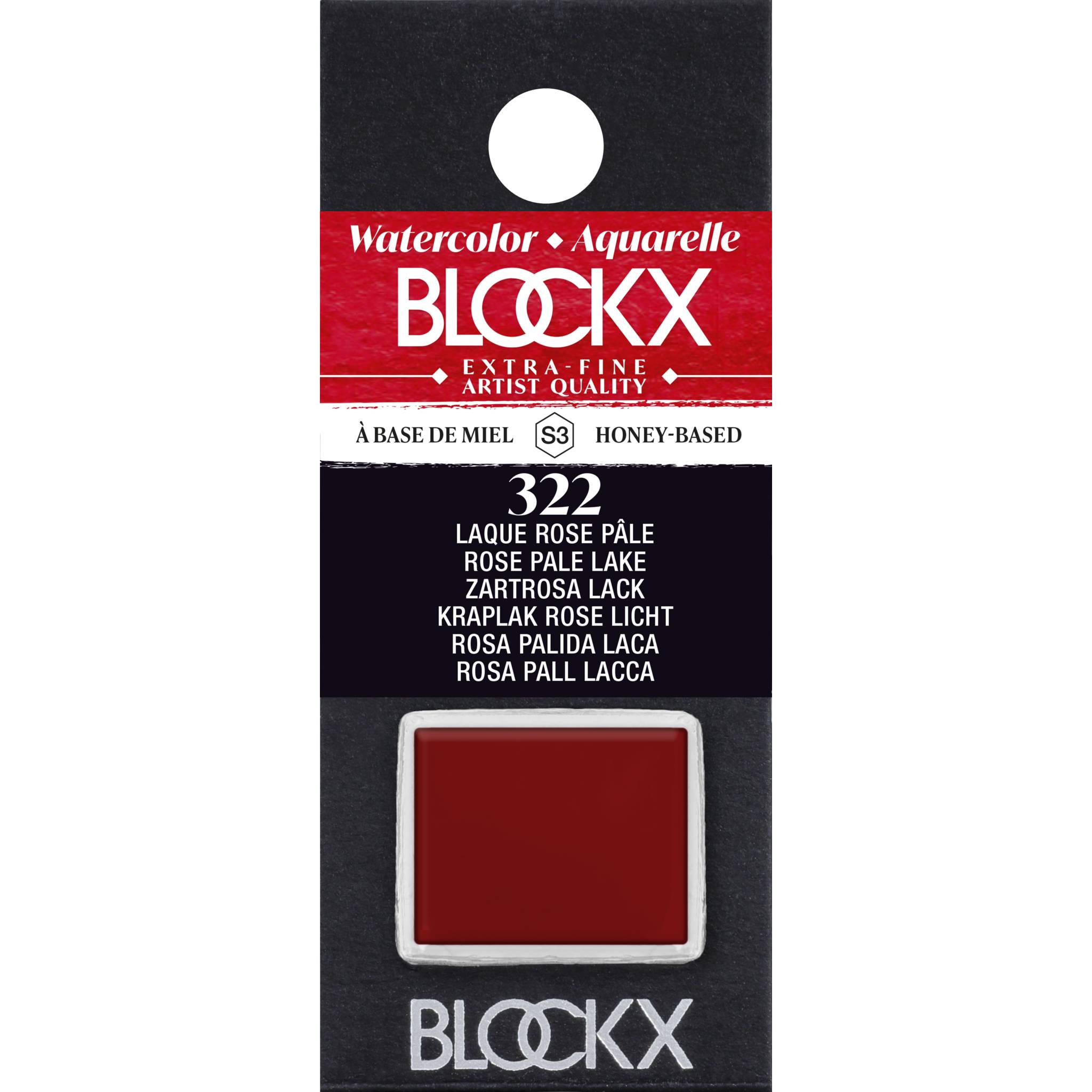 Blockx 3x Aquarellfarbe, 1/2 Näpfchen 1,5ml Lack Blassrosa 41322BXC