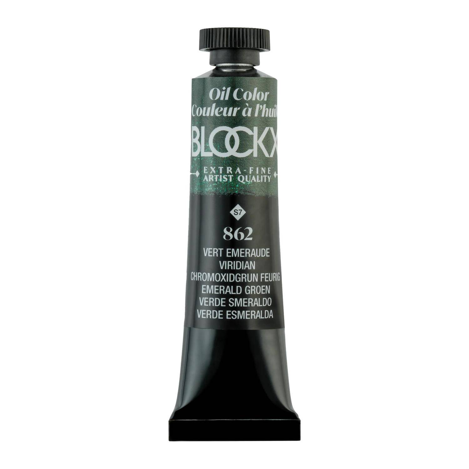 Blockx 3x Ölfarbe, Chromoxidgrün feurig, Tube 20ml - Smaragdgrün| 212862BXC
