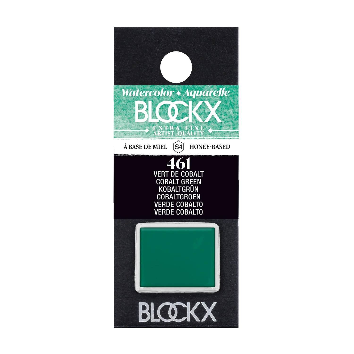 Blockx 3x Aquarellfarbe, Kobaltgrün - 1/2 Näpfchen 1,5ml - Kobaltgrün 41461BXC