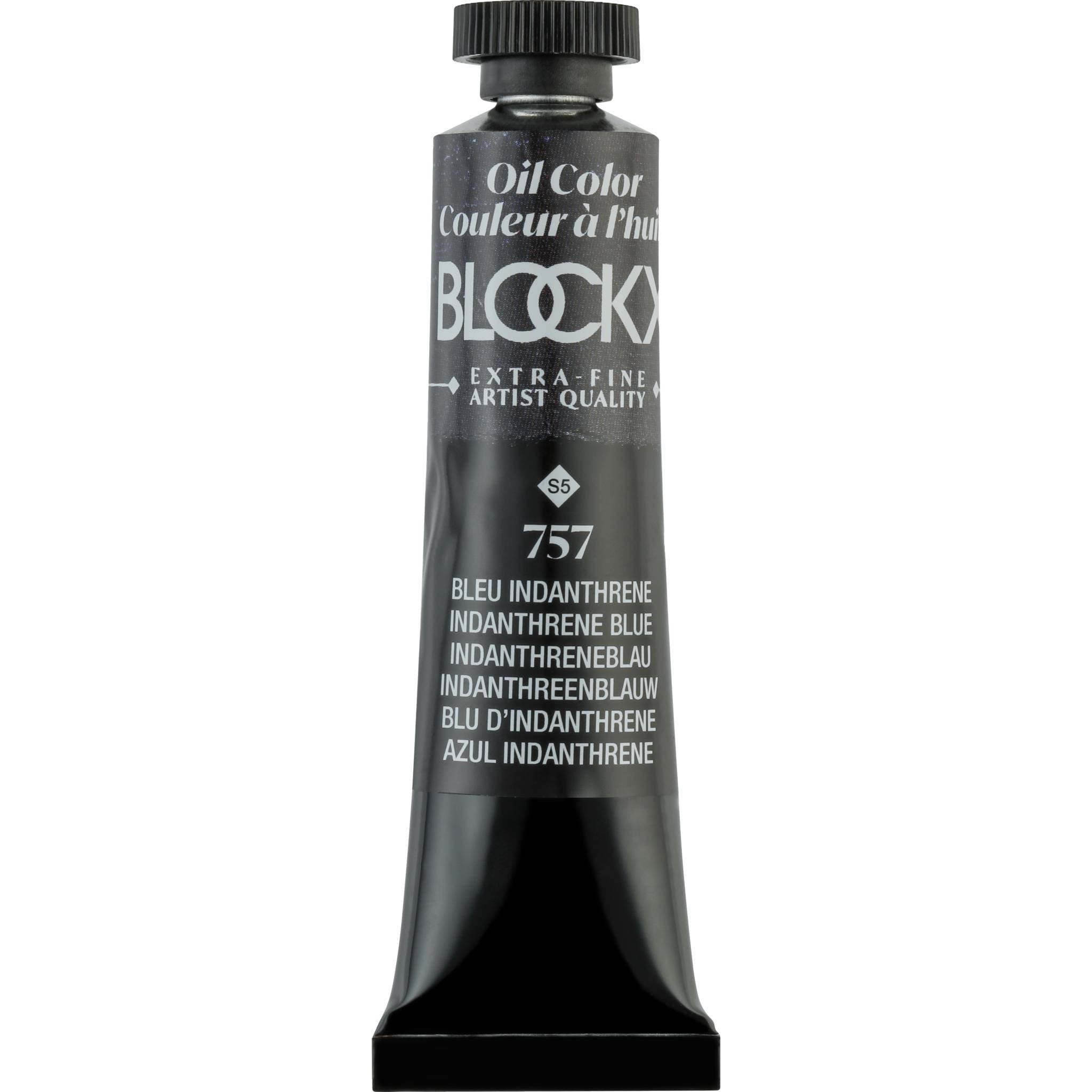 Blockx 3x Ölfarbe, Indanthronblau, Tube 20ml - Indanthrenblau 212757BXC