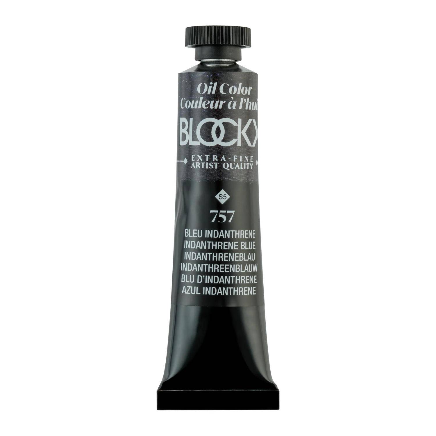 Blockx 3x Ölfarbe, Indanthronblau, Tube 20ml - Indanthrenblau 212757BXC
