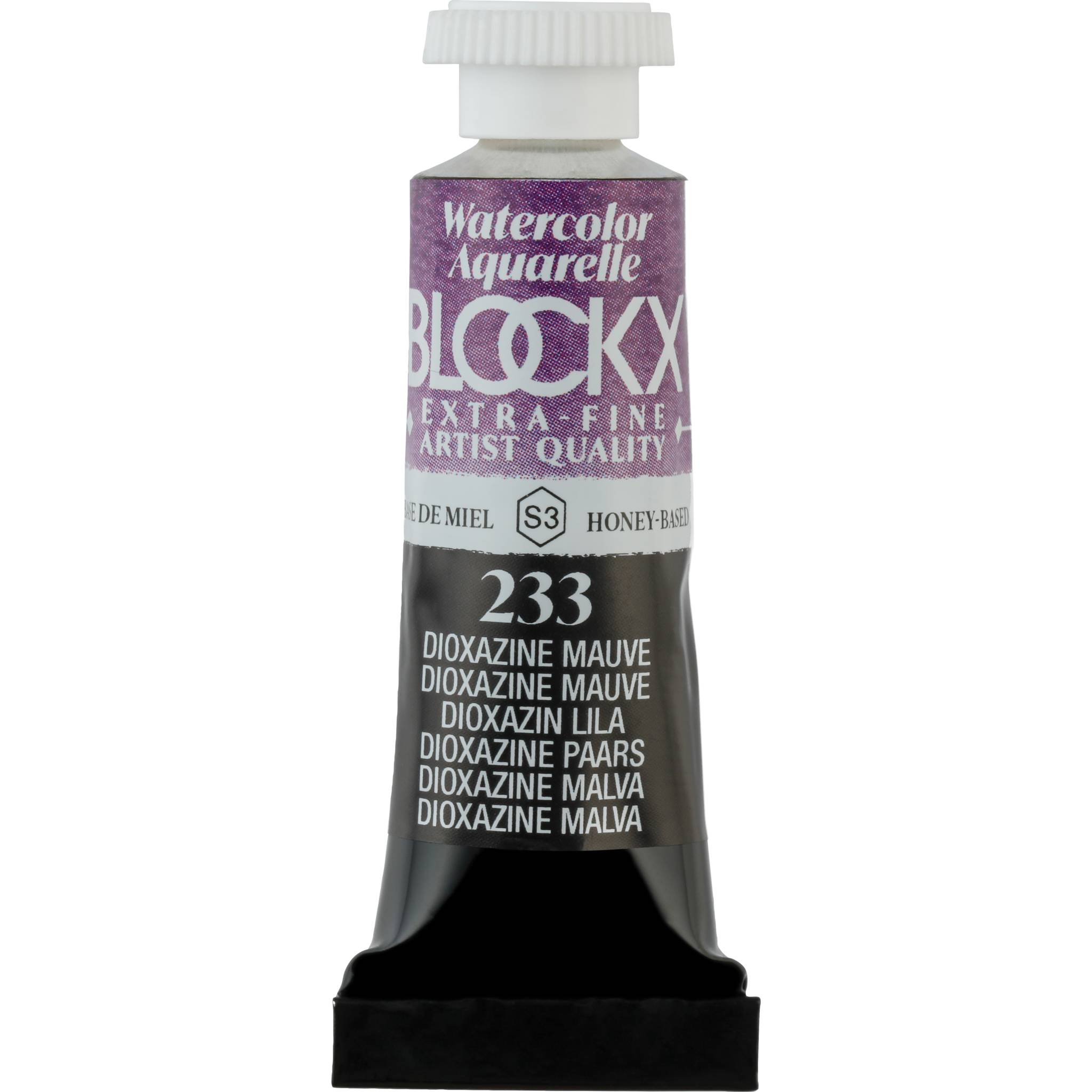 Blockx 3x Aquarellfarbe, Dioxazin Mauve - Tube 5ml - Dioxazin Malve 43233BXC