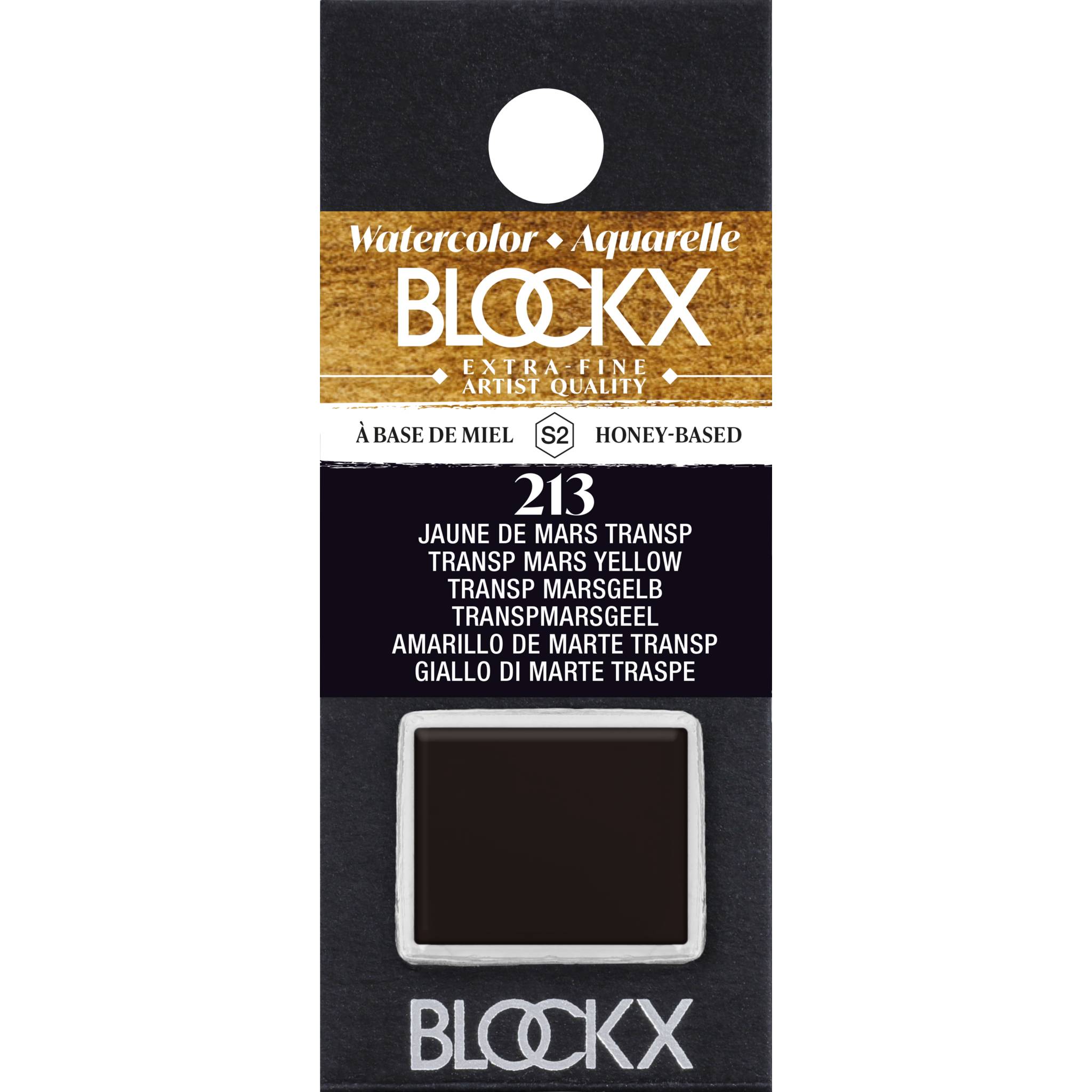 Blockx 3x Aquarellfarbe, 1/2 Näpfchen 1,5ml Marsgelb transparent 41213BXC