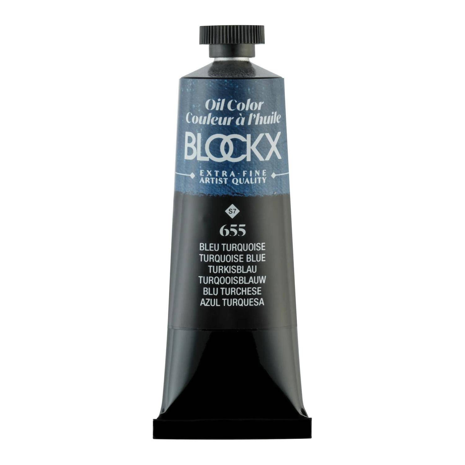 Blockx 3x Ölfarbe, Türkisblau - Tube 35ml - Türkisblau 213655BXC