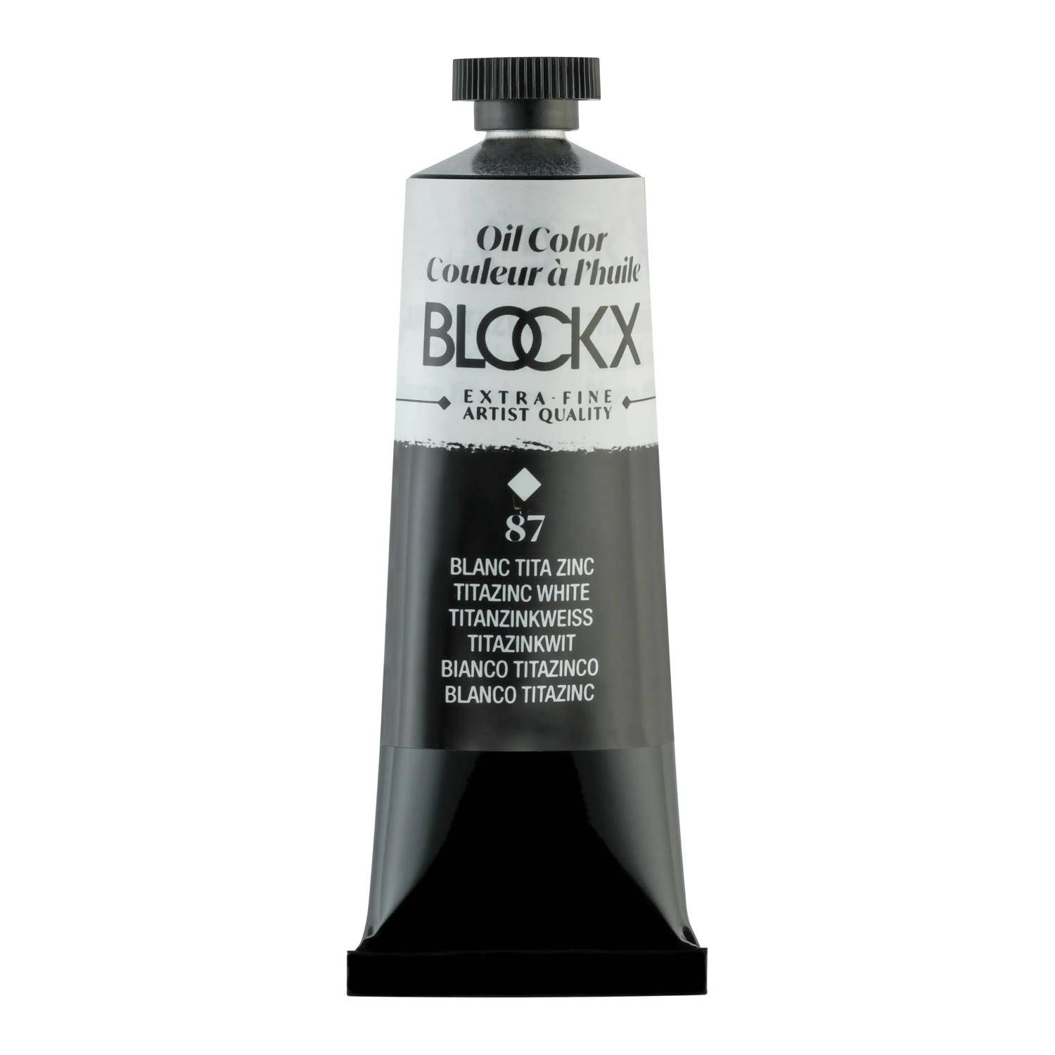 Blockx 3x Ölfarbe, Titanzinkweiß - Tube 35ml - Titanzinkweiß 213087BXC