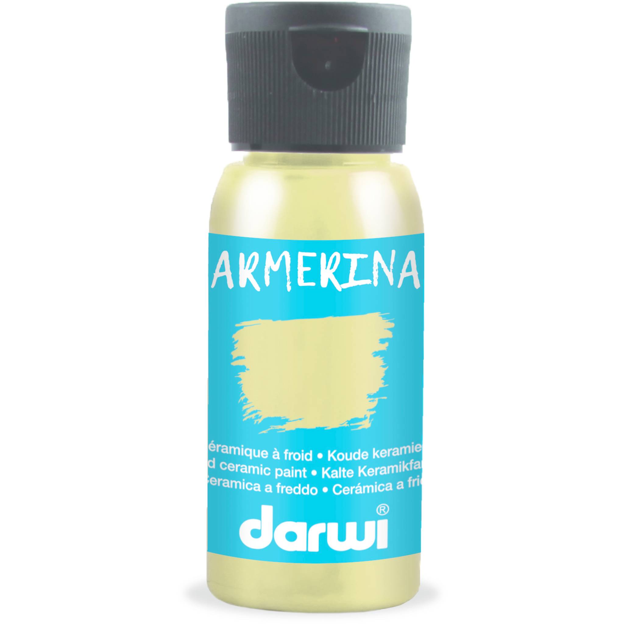 Darwi 4x DARWI Kalte Keramikfarbe, Flasche 50ml, Gold - Gold DA0380050050C
