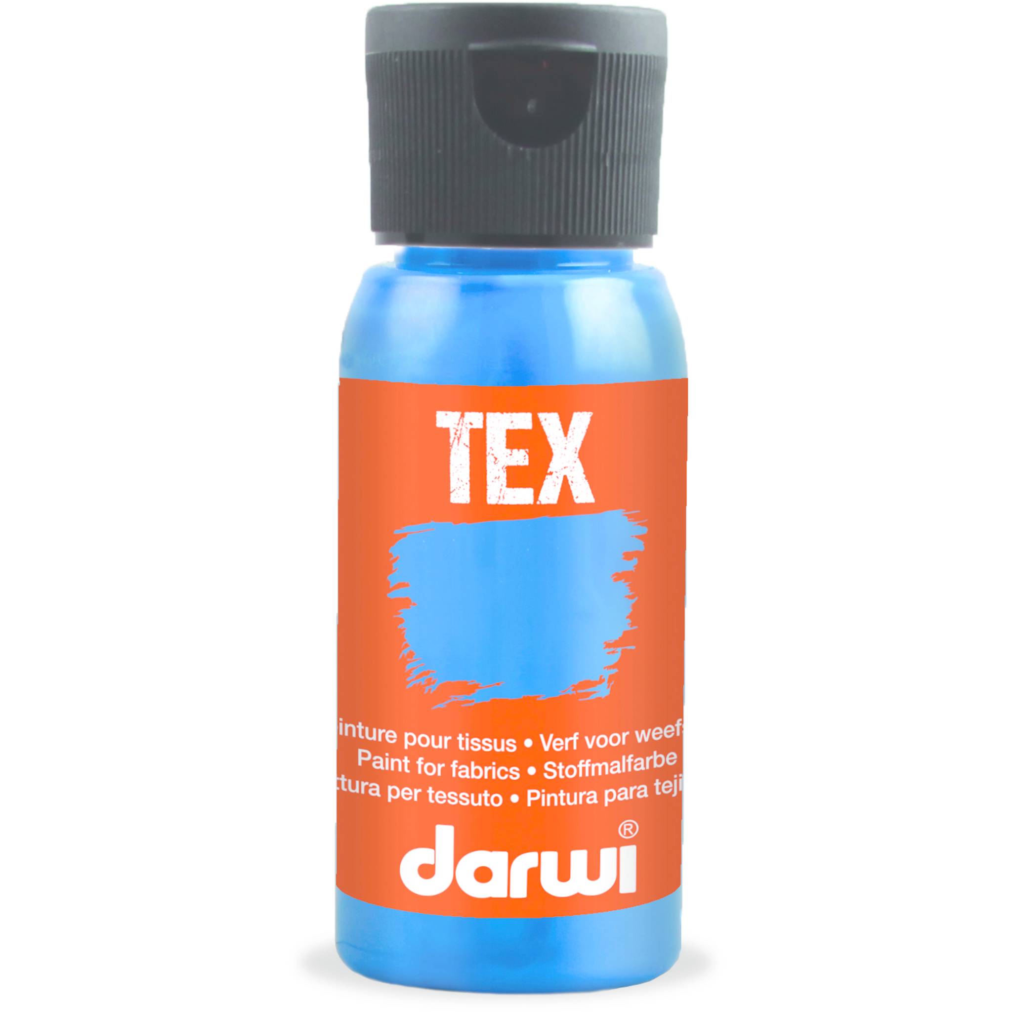 Darwi 4x DARWI Stoffmalfarbe, Flasche 50ml, Blau - Blau DA0100050215C