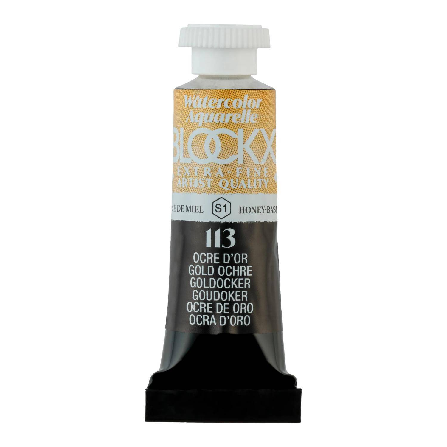 Blockx 3x Aquarellfarbe, Ockergold - Tube 5ml - Ockergold 43113BXC