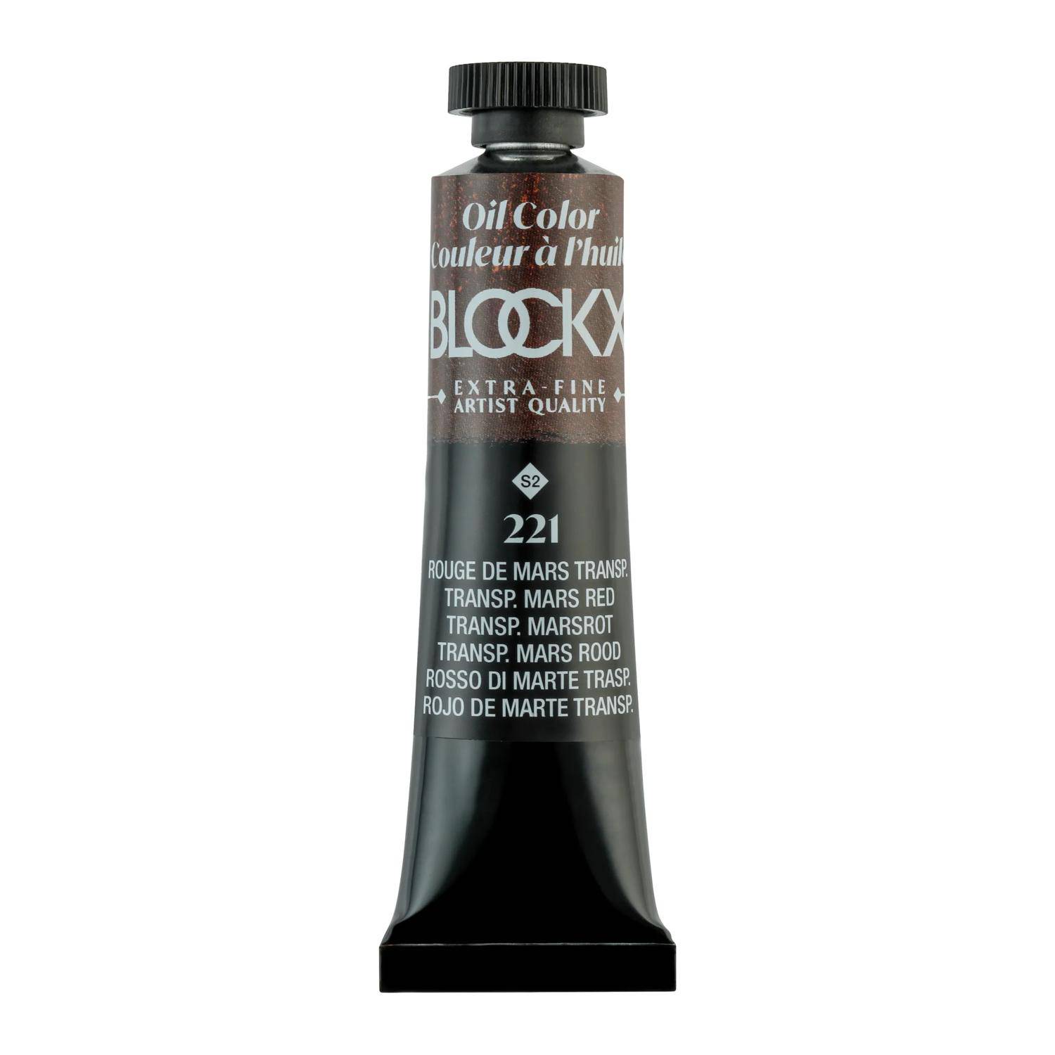Blockx 3x Ölfarbe, Marsrot transparent, Tube 20ml Marsrot transparent| 212221BXC