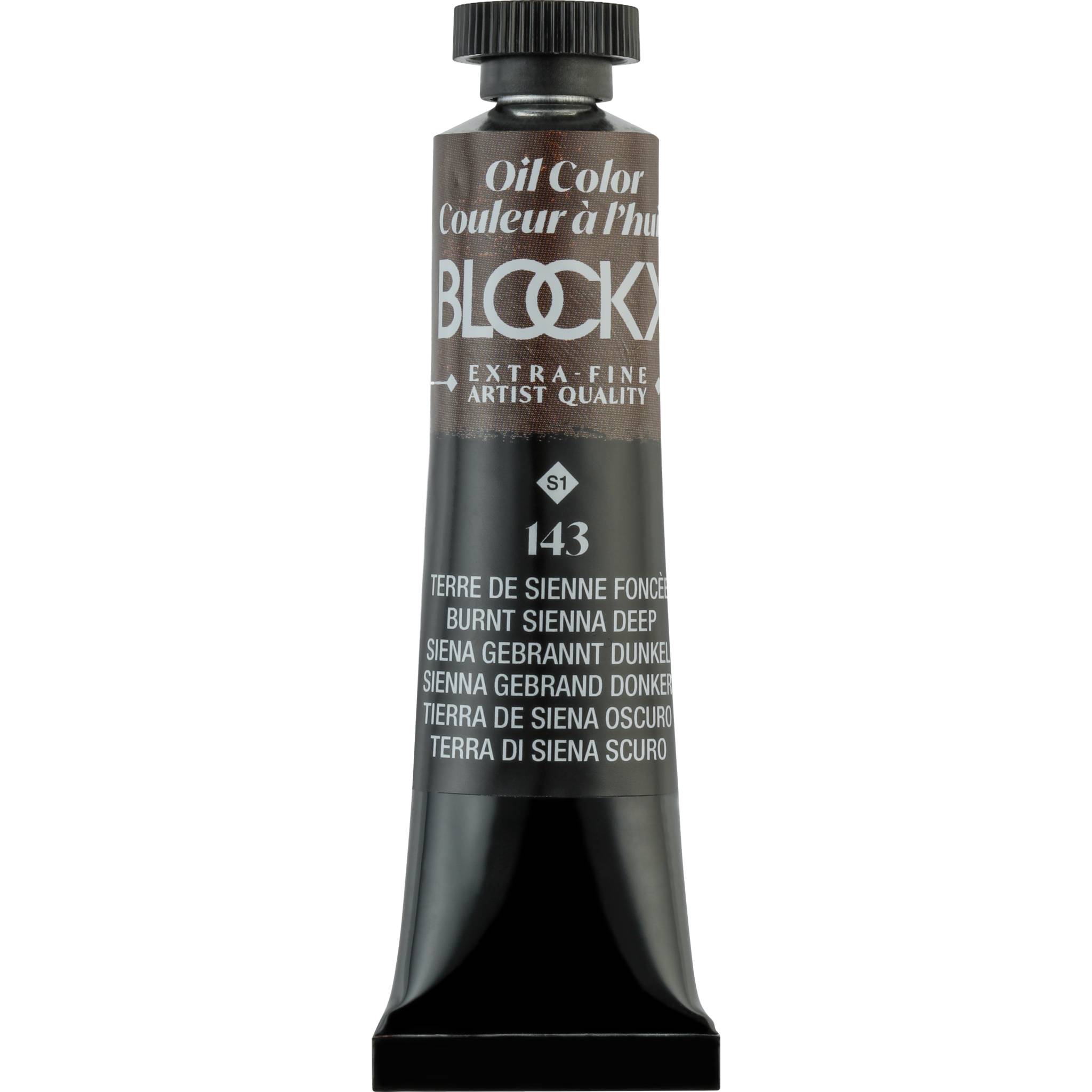 Blockx 3x Ölfarbe, Siena gebrannt dunkel, Tube 20ml - Dunkelsiena 212143BXC